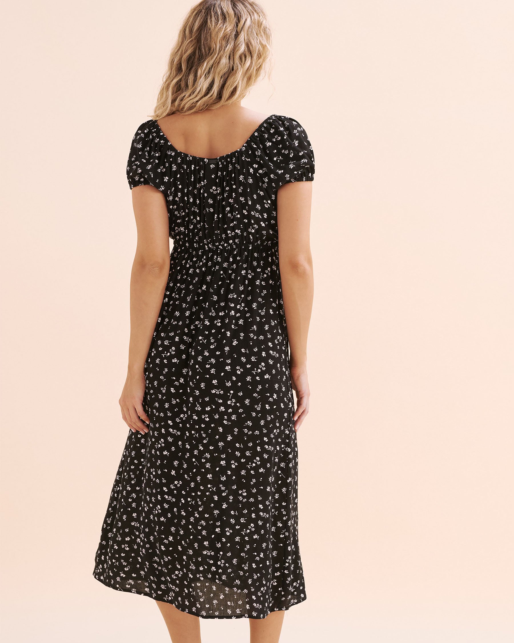 TROPIK Floral Long Dress Black Ditsy 02300166 - View2