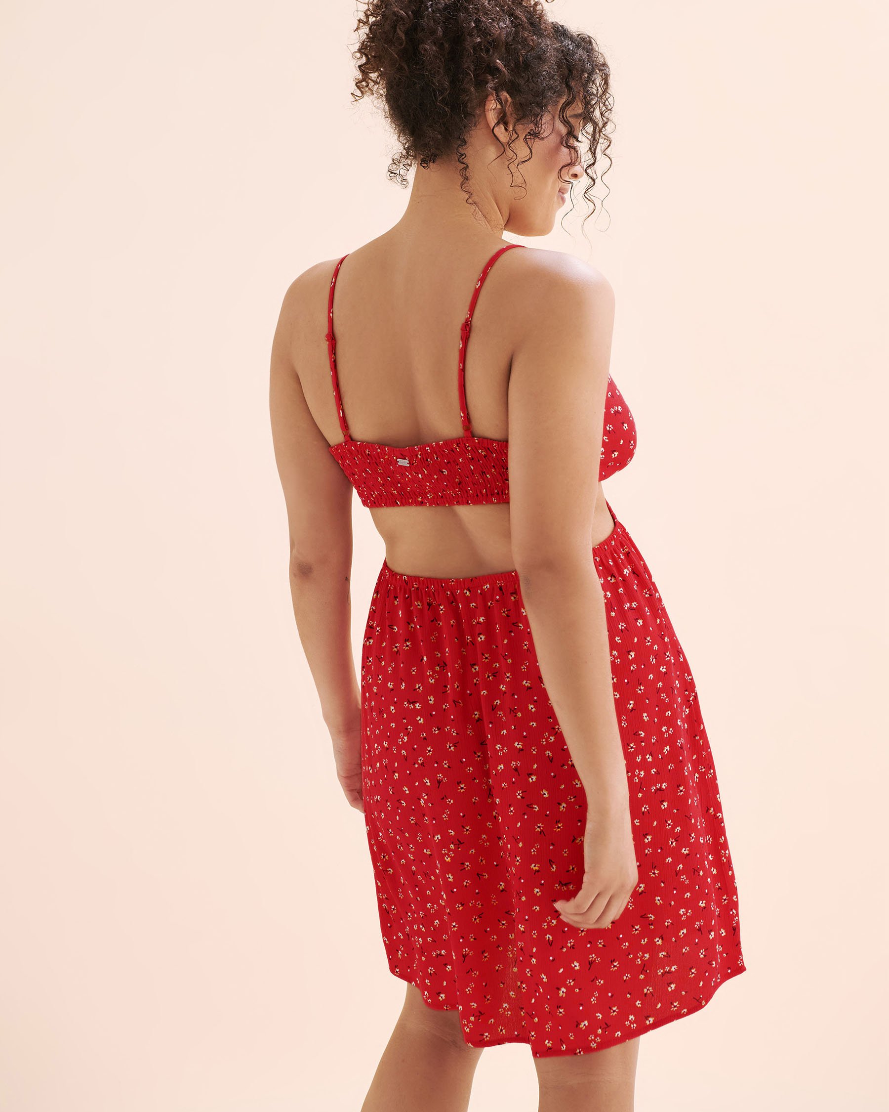 TROPIK Floral Short Dress Red Ditsy 02300165 - View2