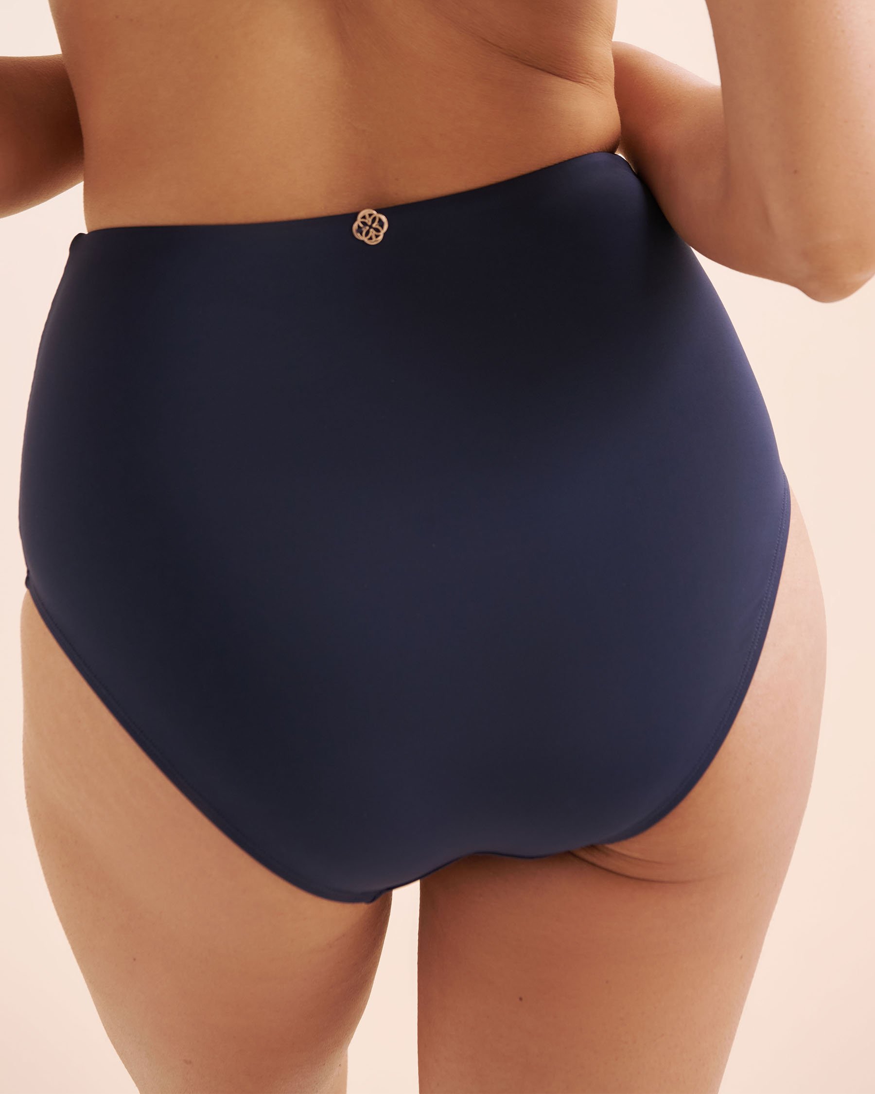 TURQUOISE COUTURE Bas de bikini taille haute Bleu marin 01300466 - View2