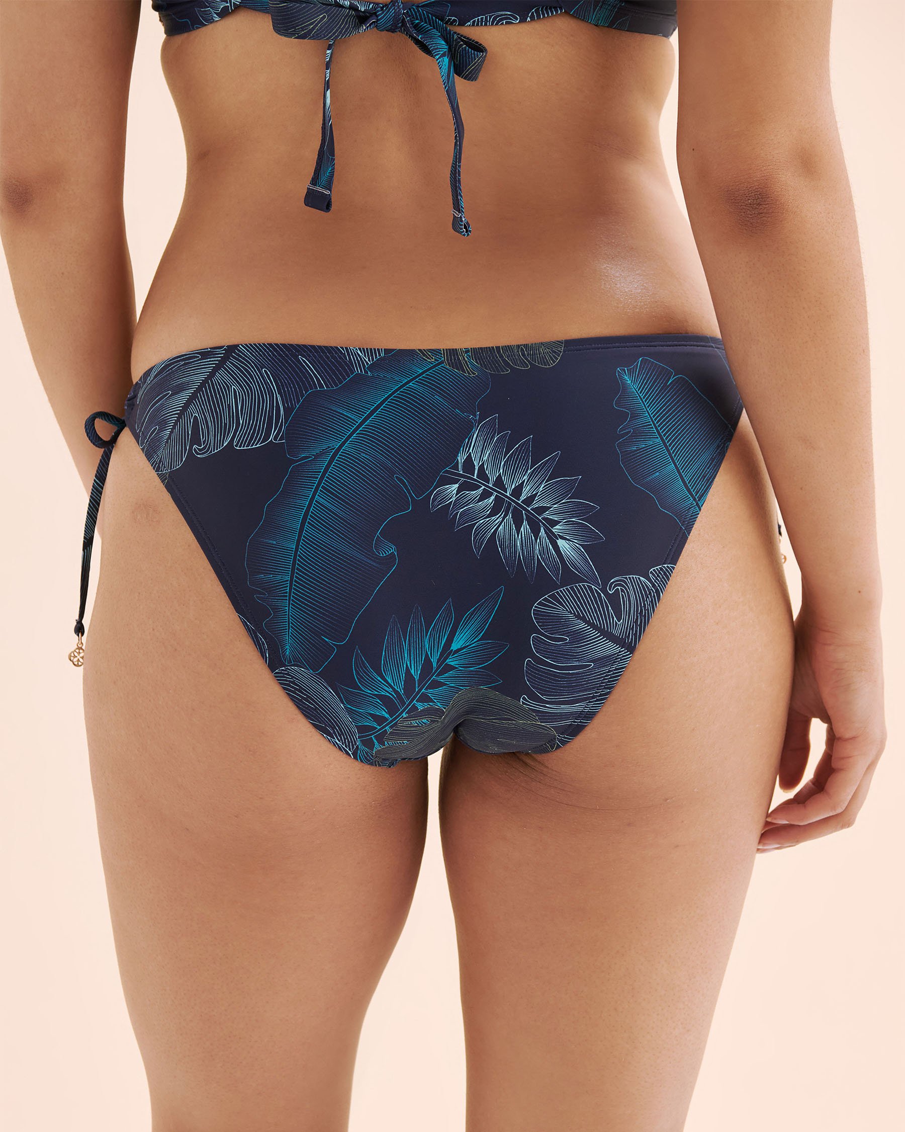 TURQUOISE COUTURE Low Rise Brazilian Bikini Bottom Navy Blue 01300464 - View5