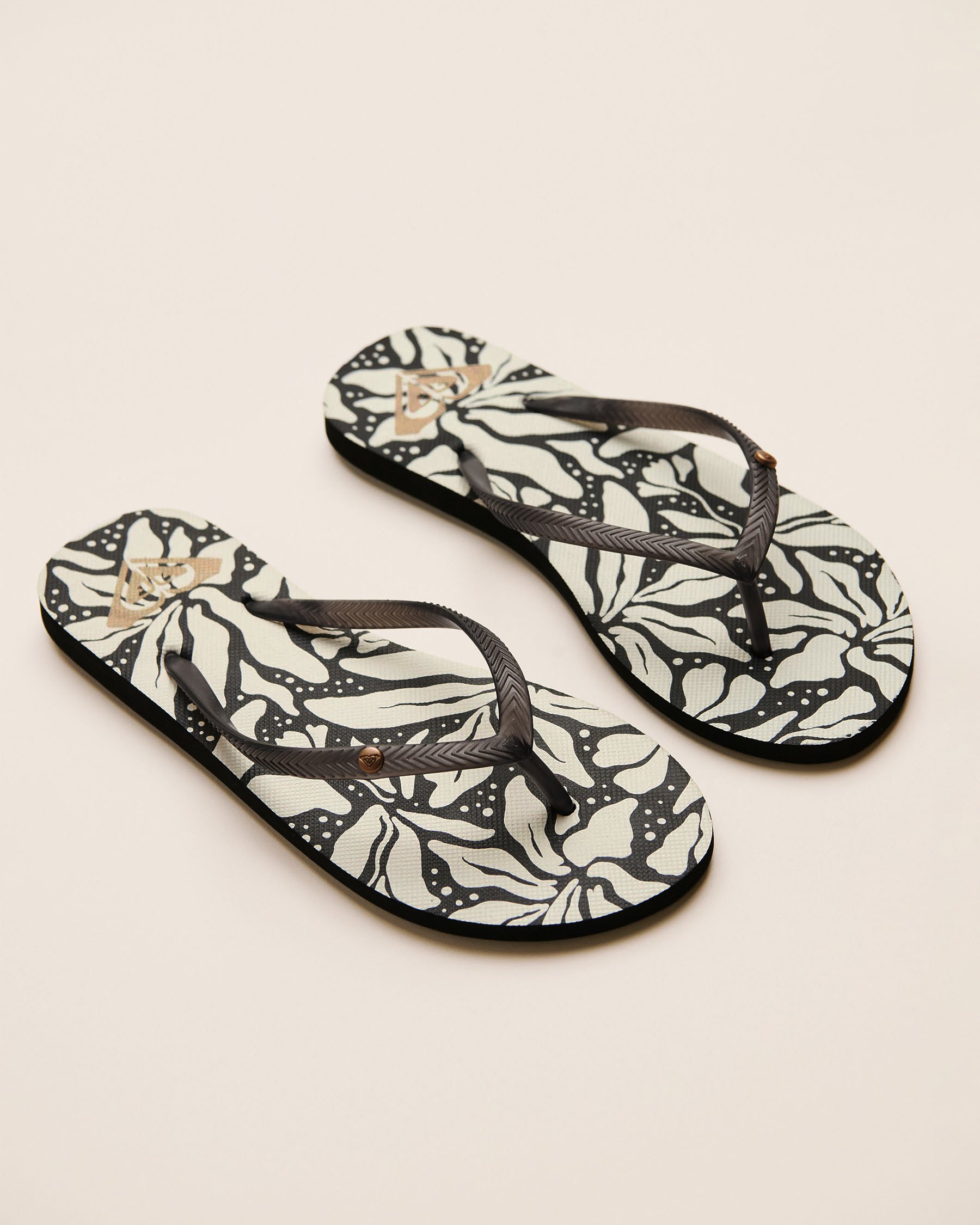 ROXY Sandales à imprimé Bermudes Noir 14039201 - Voir1