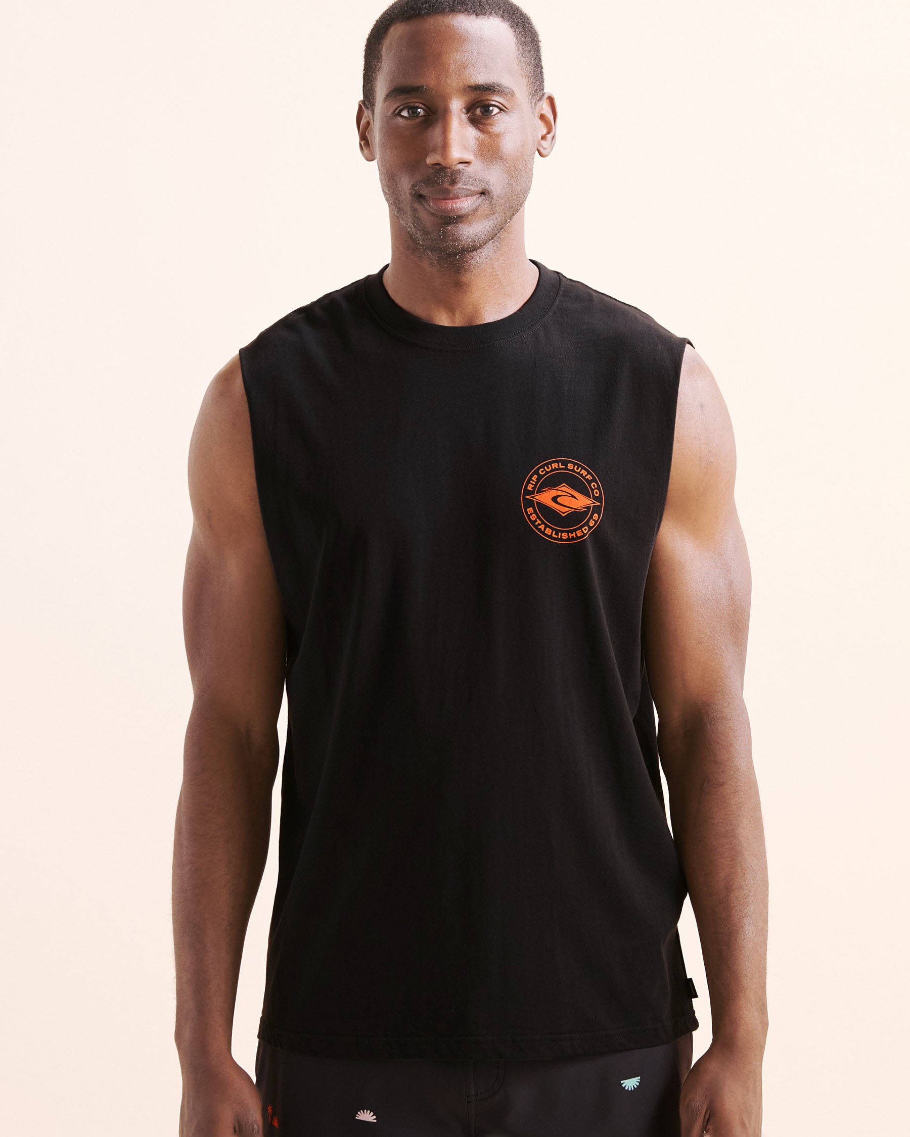 RIP CURL Staple Muscle Tank Top Black 0VAMTE - View1