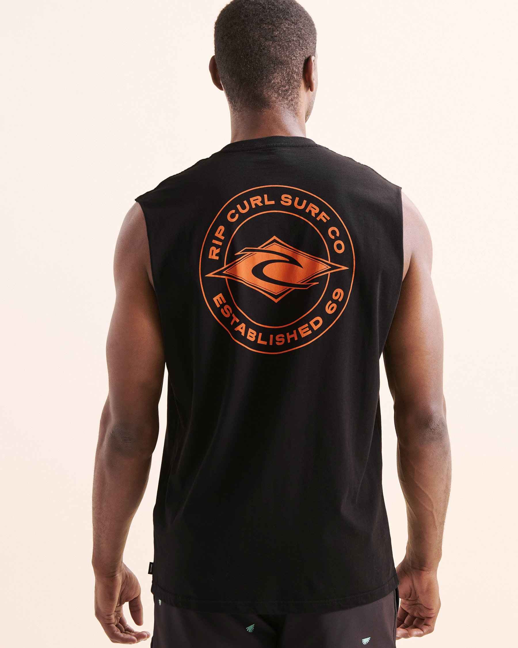 RIP CURL Staple Muscle Tank Top Black 0VAMTE - View2