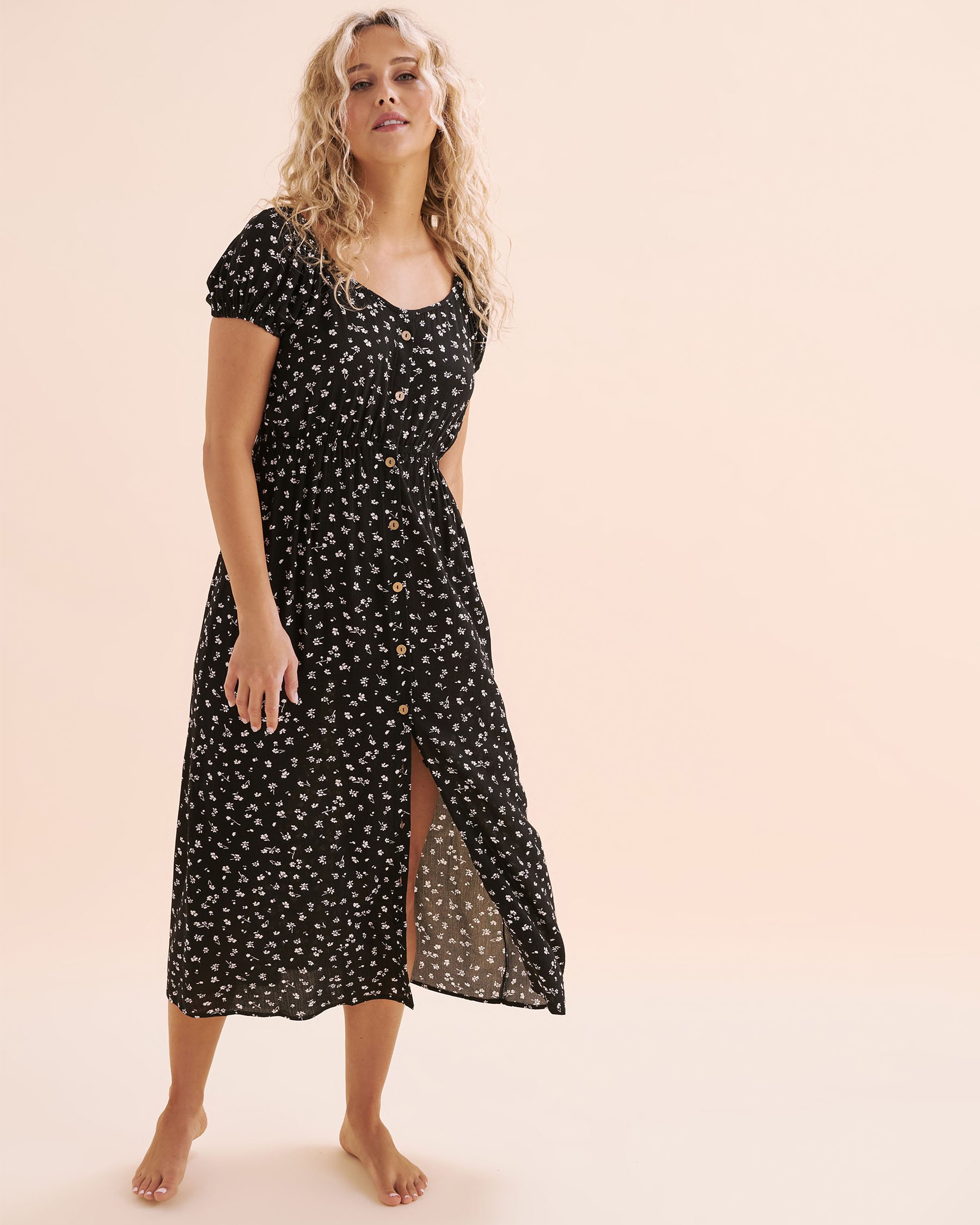 TROPIK Floral Long Dress Black Ditsy 02300166 - View4