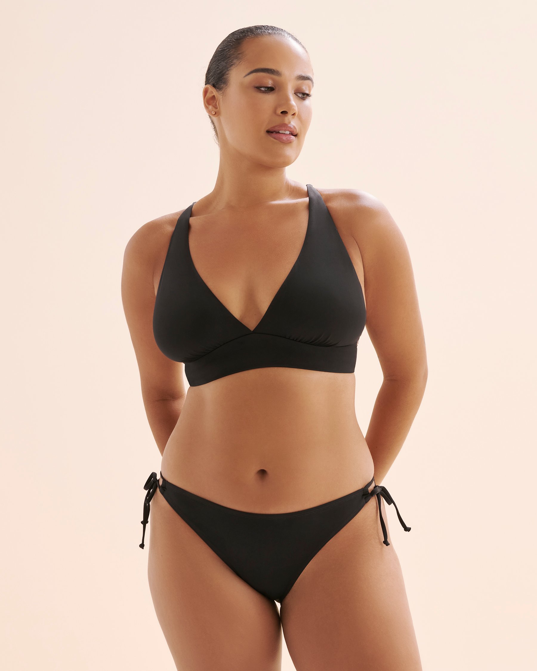TURQUOISE COUTURE Triangle Bikini Top Black 01100455 TURQUOISE COUTURE Triangle Bikini Top Black 01100455 - View1