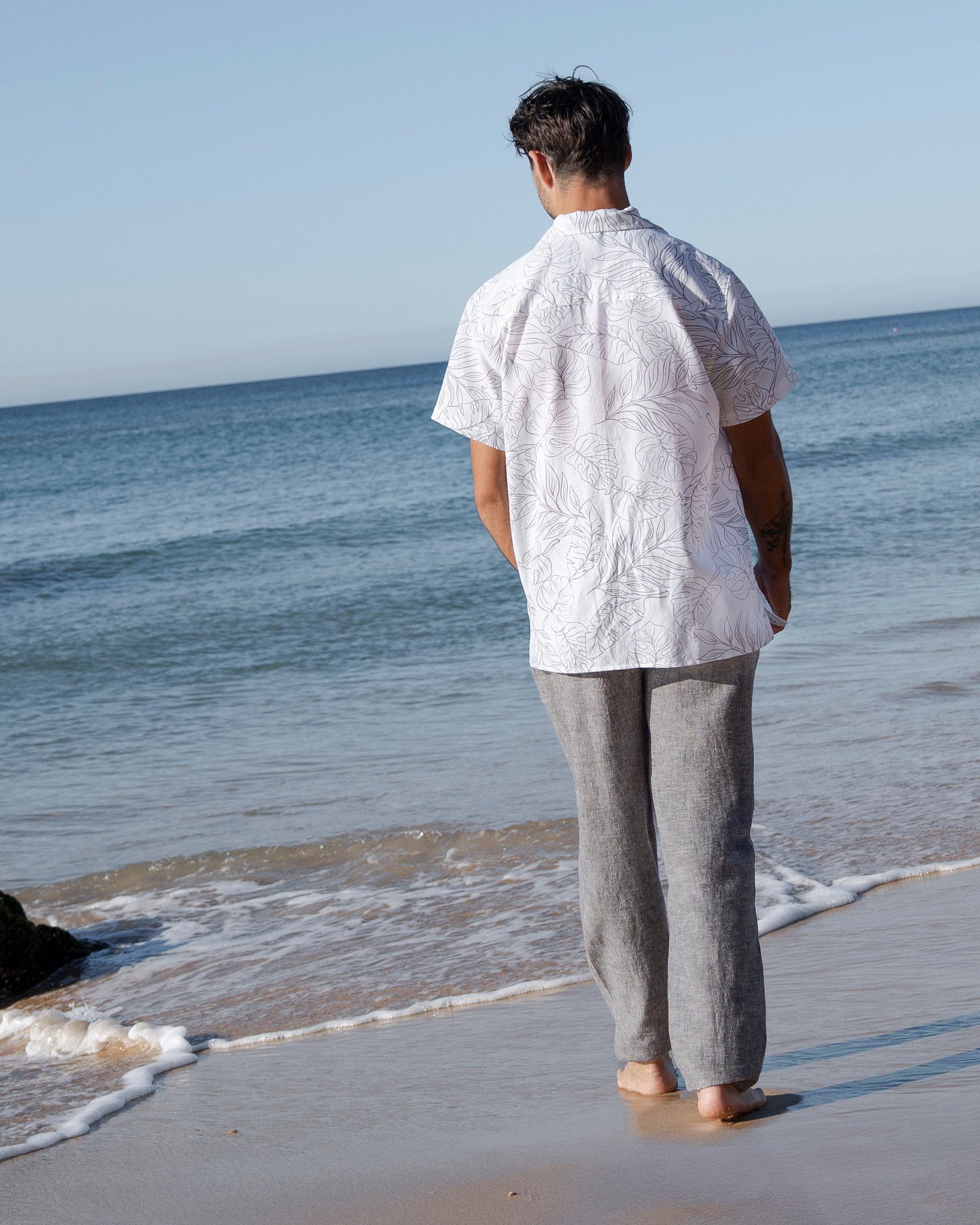 OFF THE BEACH Linen Blend Pants Grey 04200009 OFF THE BEACH Linen Blend Pants Grey 04200009 - View2