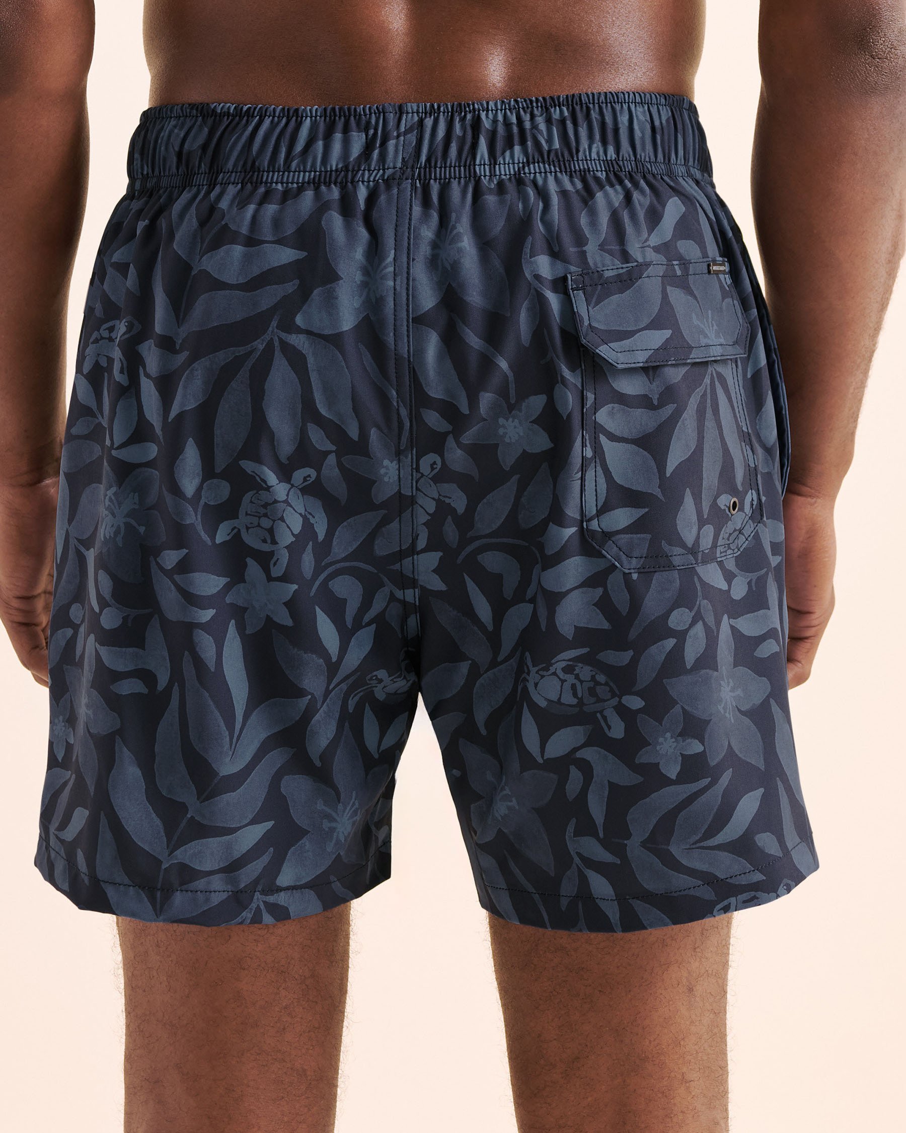 VINTAGE SUMMER Maillot volley imprimé extensible dans 4 directions Bleu marin V70901BV - View2