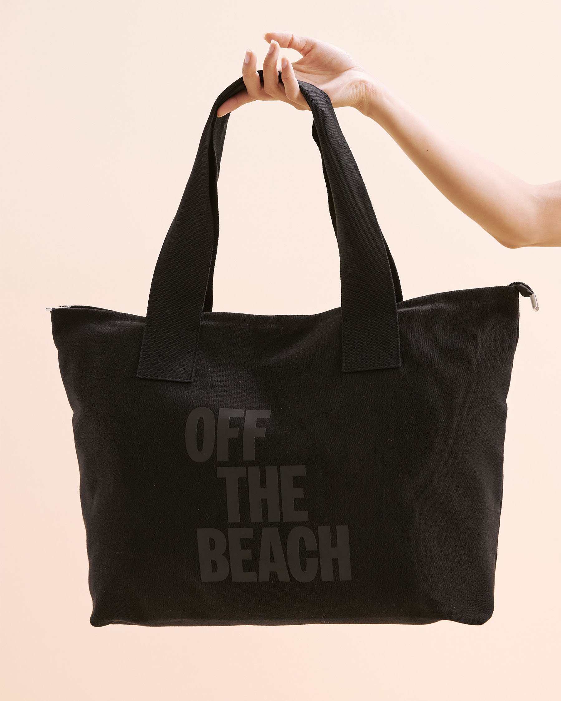 OFF THE BEACH Canvas Tote Bag Black 02500013 - View1