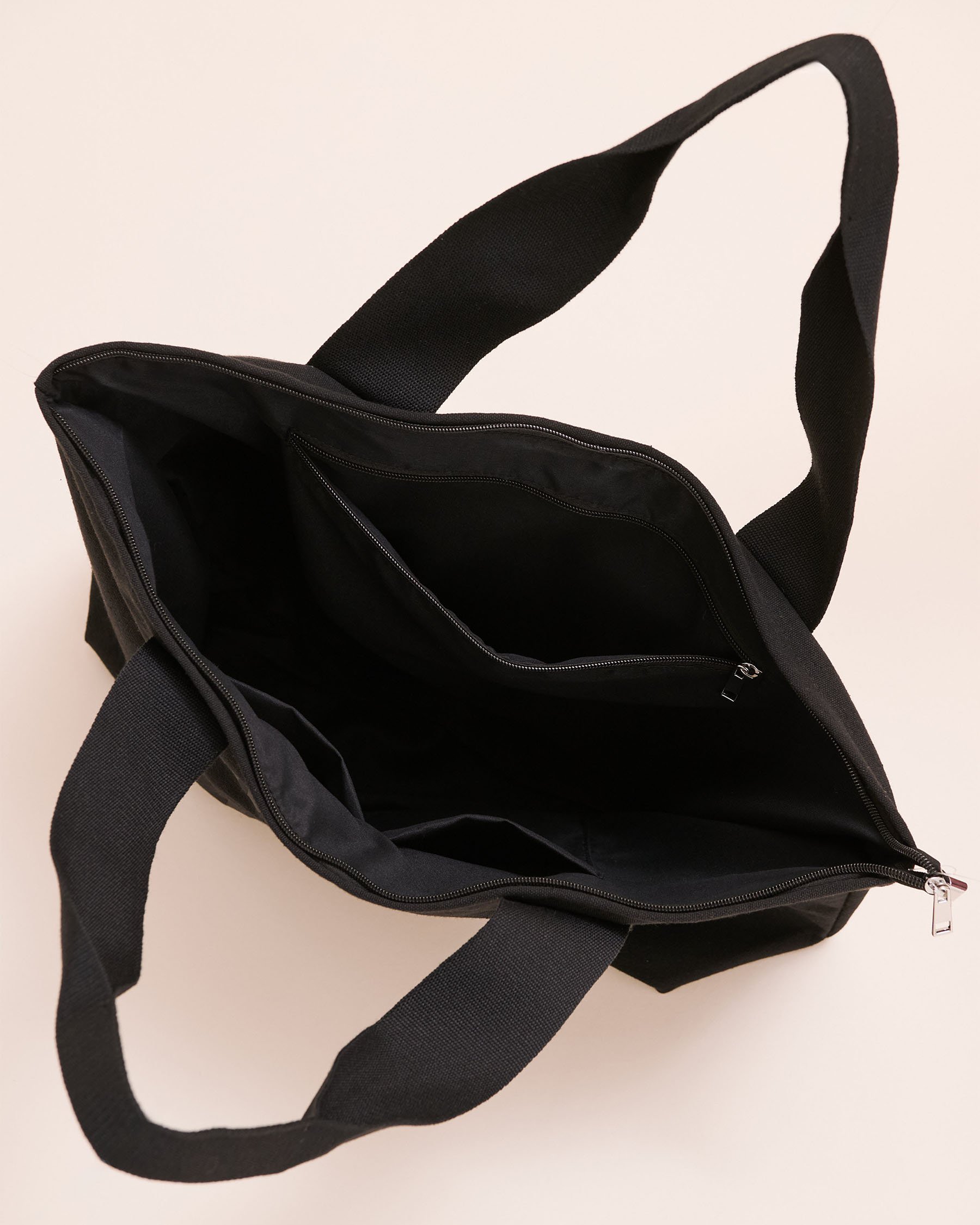 OFF THE BEACH Canvas Tote Bag Black 02500013 - View2