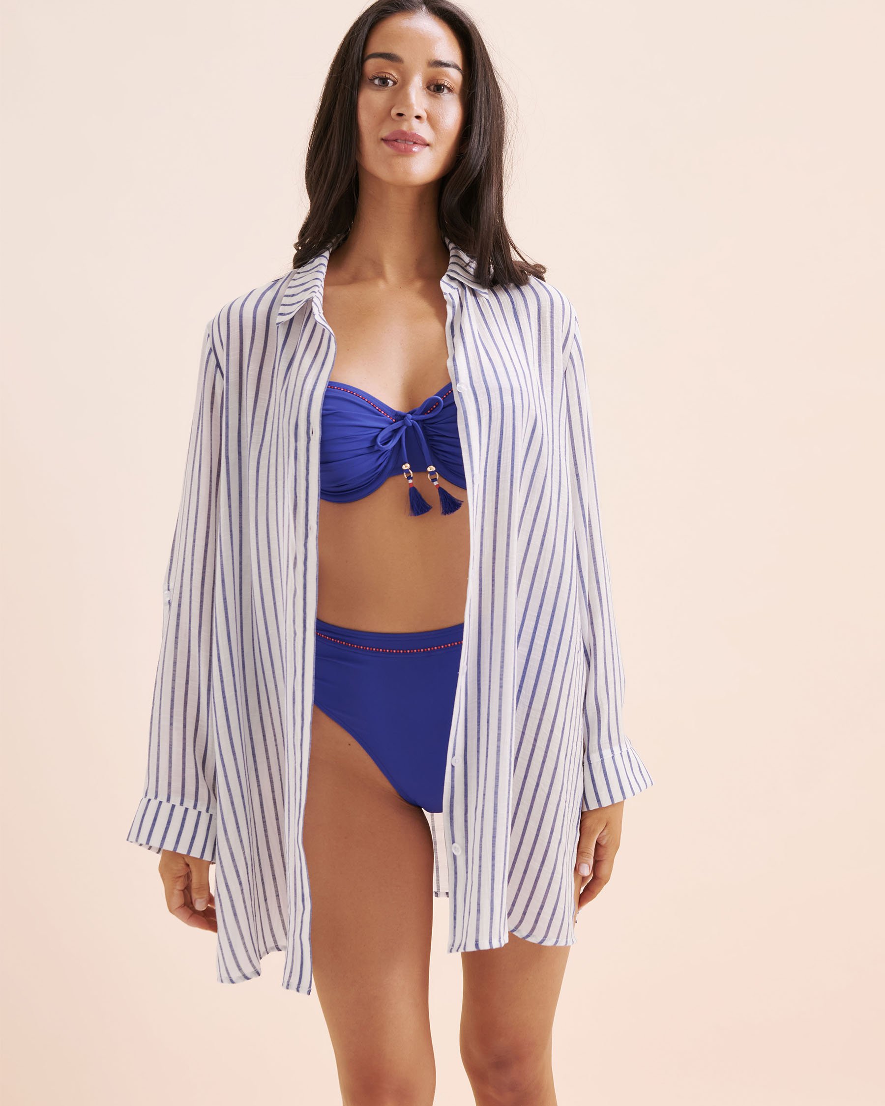 COSTA DEL REY Chemise voile à rayures Rayures bleus 02100043 - View5