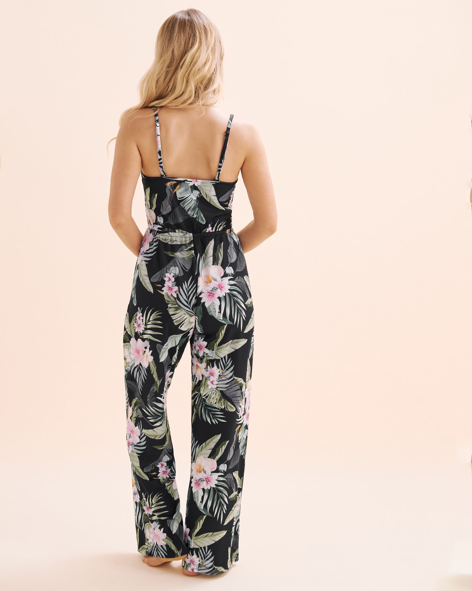EVERYDAY SUNDAY Coastal Heaven  Cami Jumpsuit Black, green, pink ESBEAW05855 - View5