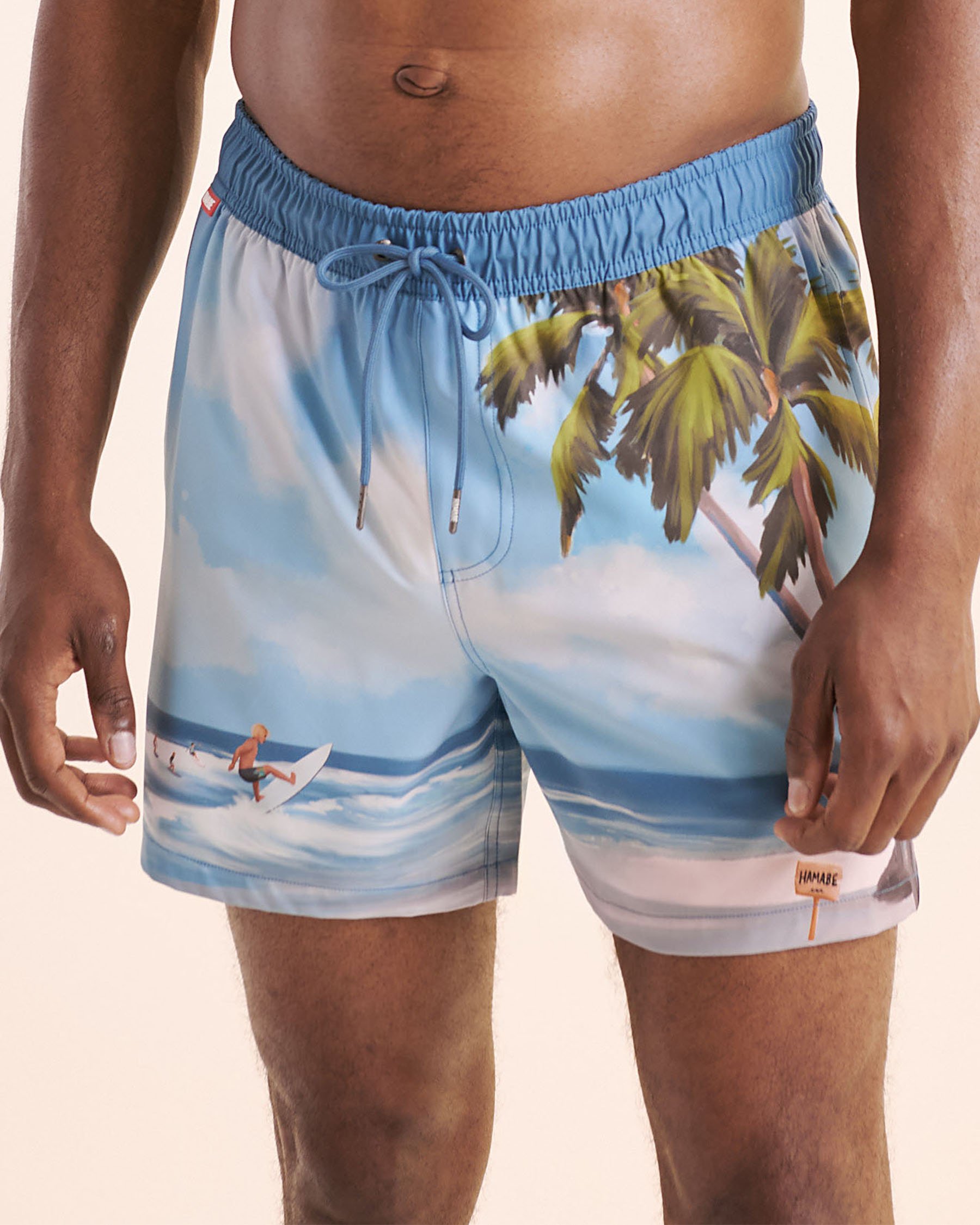 HAMABE Maillot volley avec doublure de compression Bleu 03100060 - Voir5