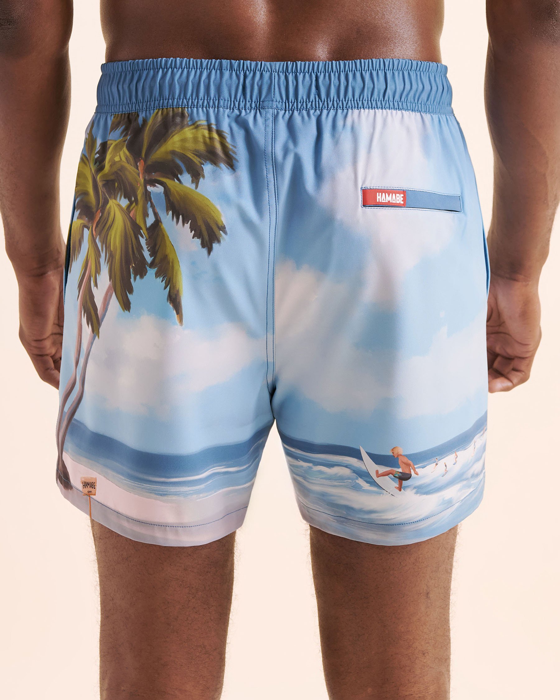 HAMABE Maillot volley avec doublure de compression Bleu 03100060 - Voir6