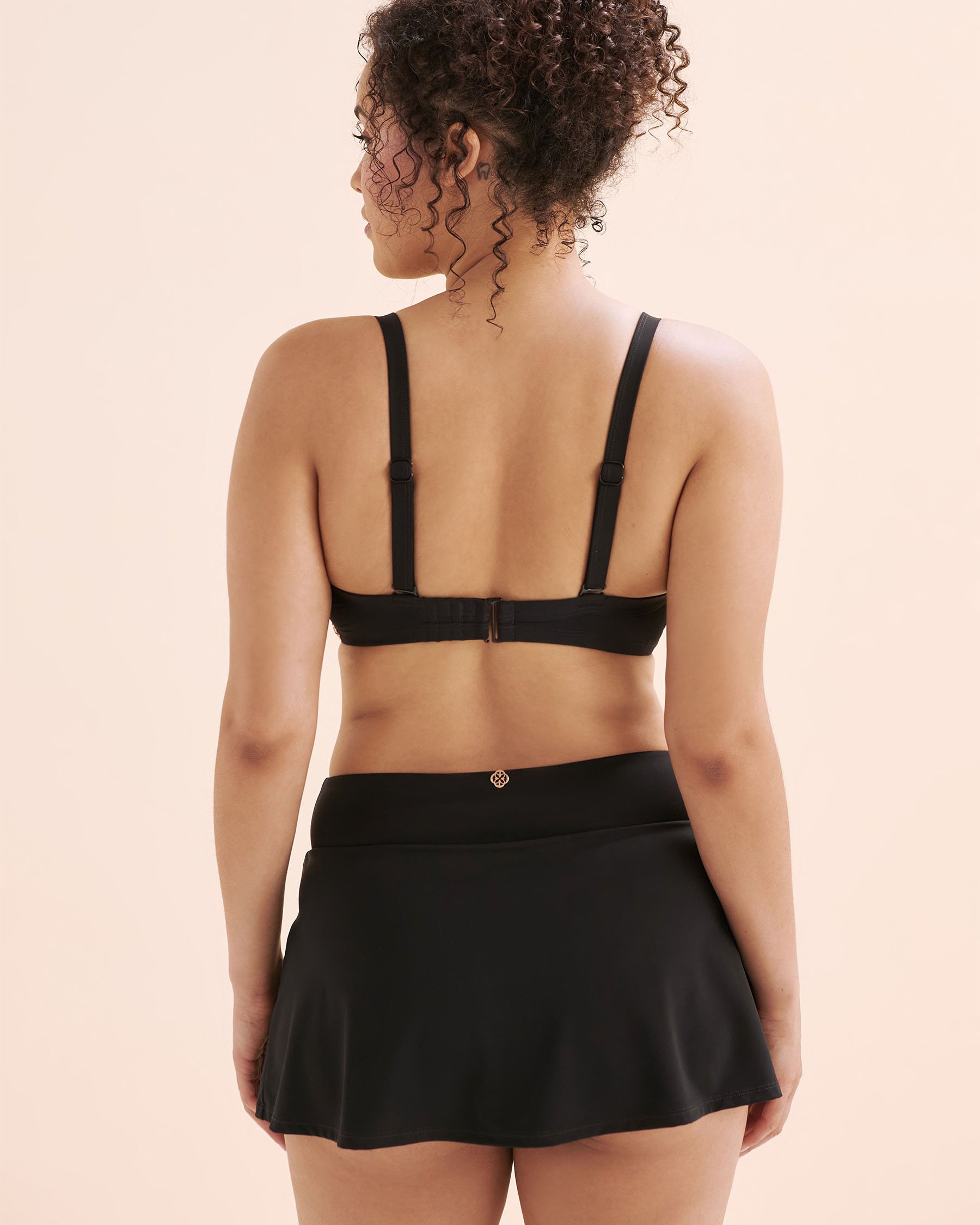 TURQUOISE COUTURE Haut de bikini plongeant bonnet D croisé Noir 01200113 - View4