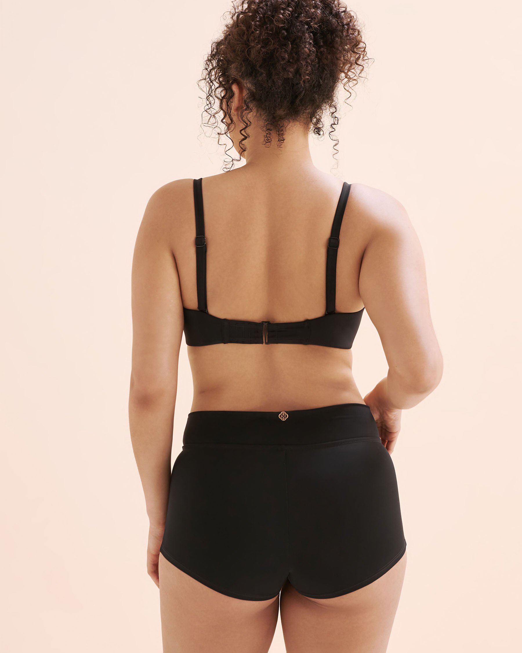 TURQUOISE COUTURE Haut de bikini bandeau bonnet D noué Noir 01200112 - View3