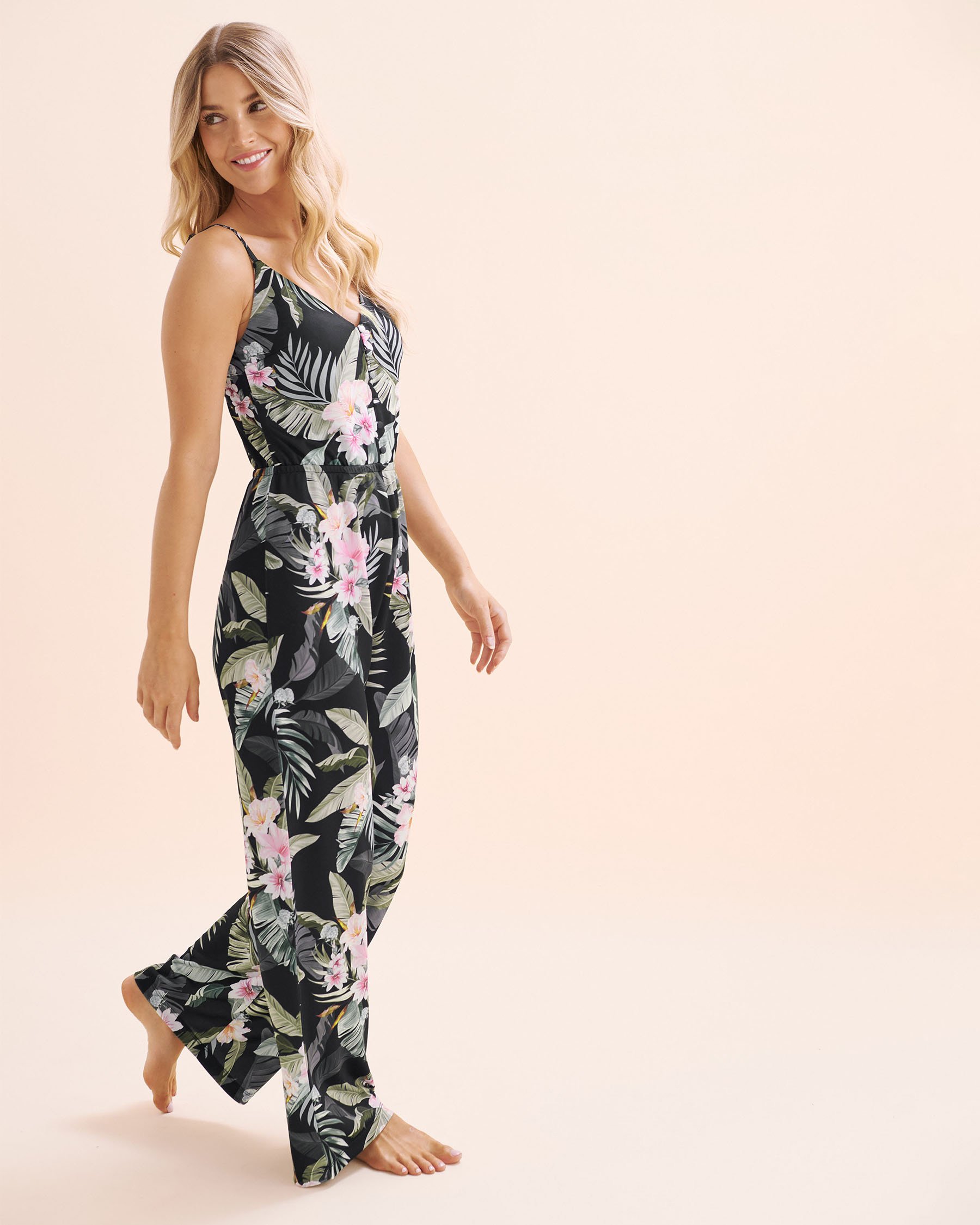 EVERYDAY SUNDAY Coastal Heaven  Cami Jumpsuit Black, green, pink ESBEAW05855 EVERYDAY SUNDAY Coastal Heaven  Cami Jumpsuit Black, green, pink ESBEAW05855 - View9