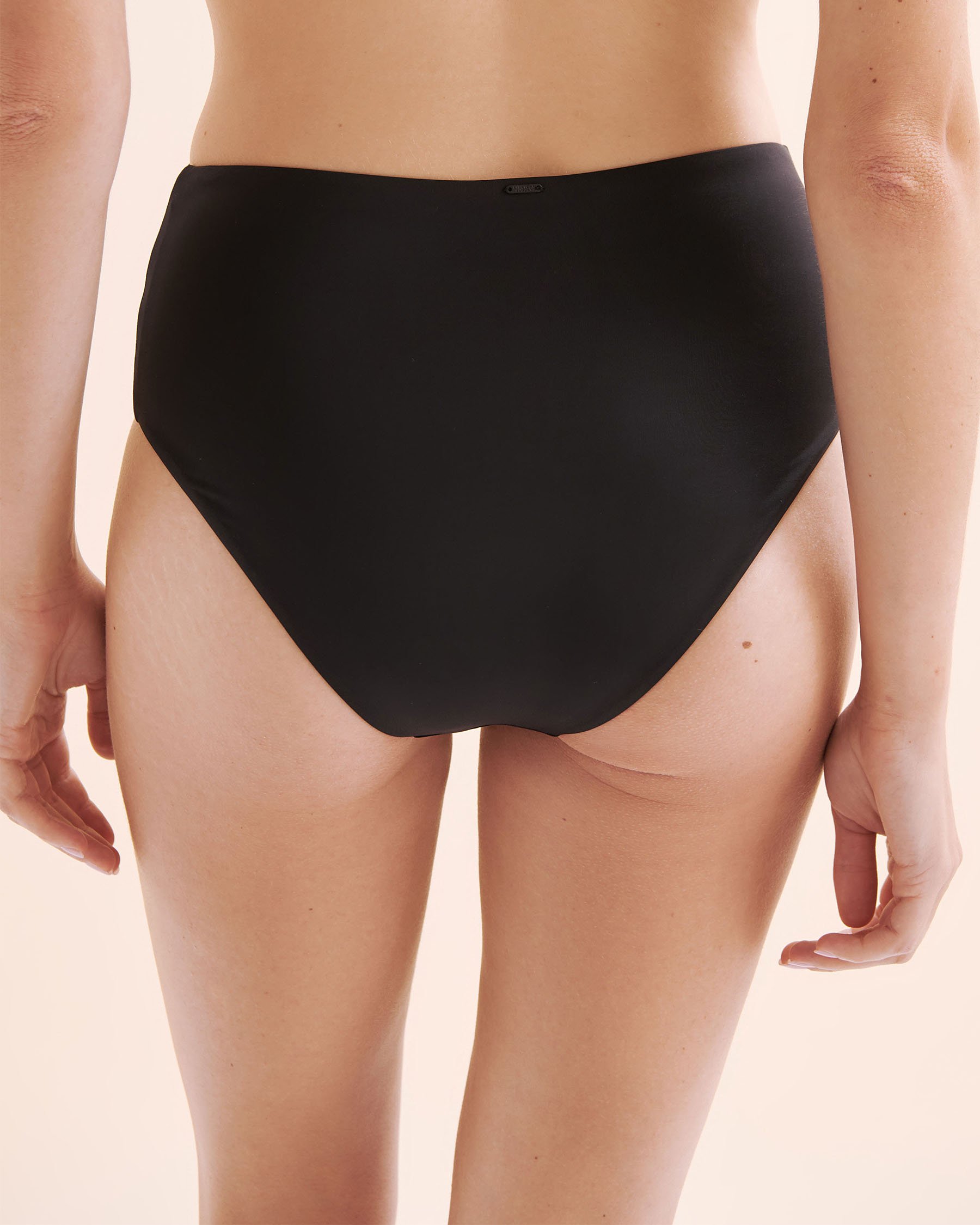 EVERYDAY SUNDAY Bas de bikini taille haute Tropic Illusion Noir ESBL0013B - View2