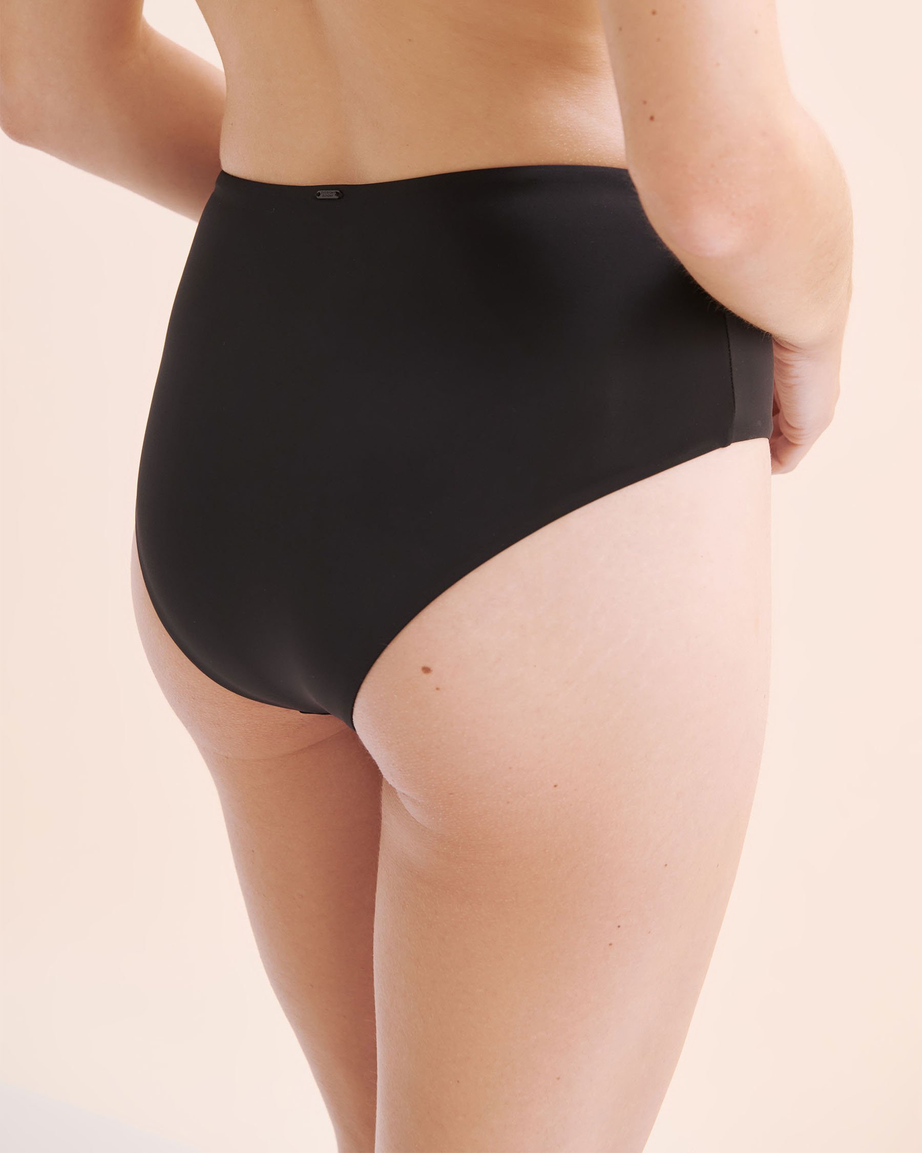 EVERYDAY SUNDAY Bas de bikini taille haute Tropic Illusion Noir ESBL0013B - View3