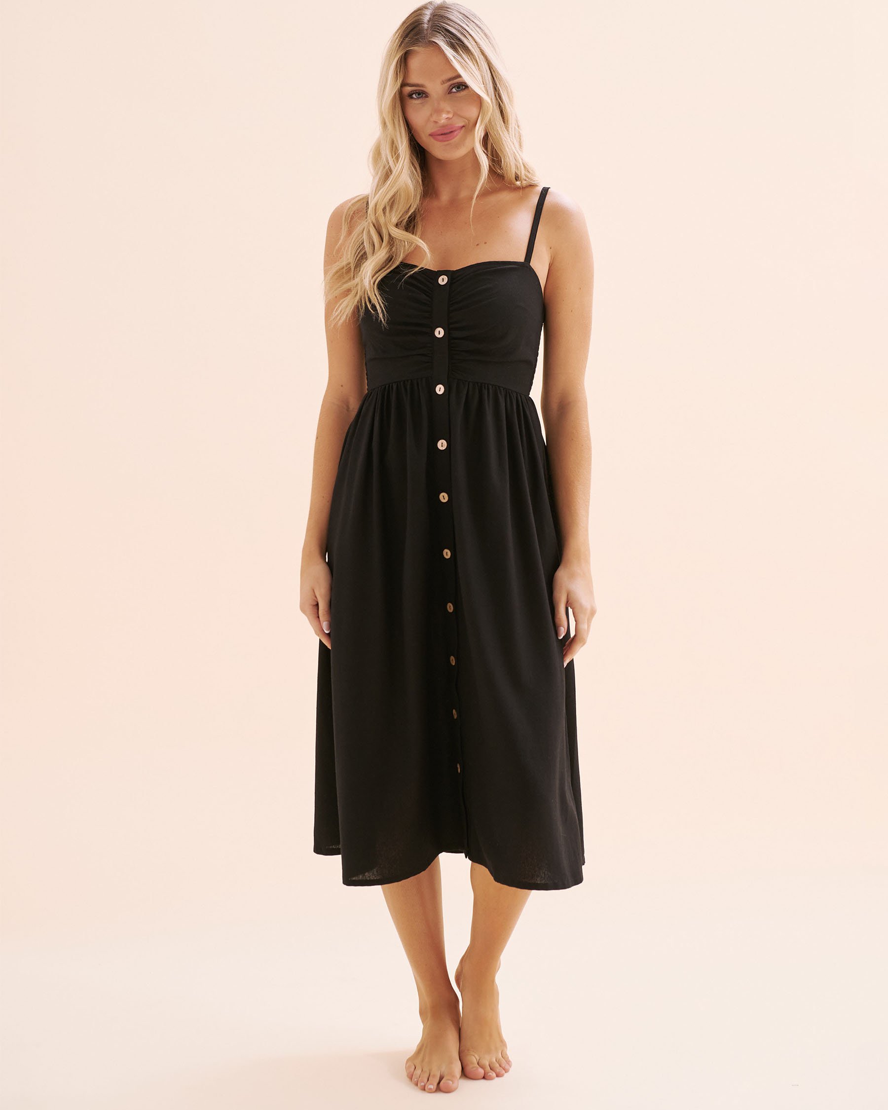 OFF THE BEACH Front-buttoned dress Black 02300170 - View1