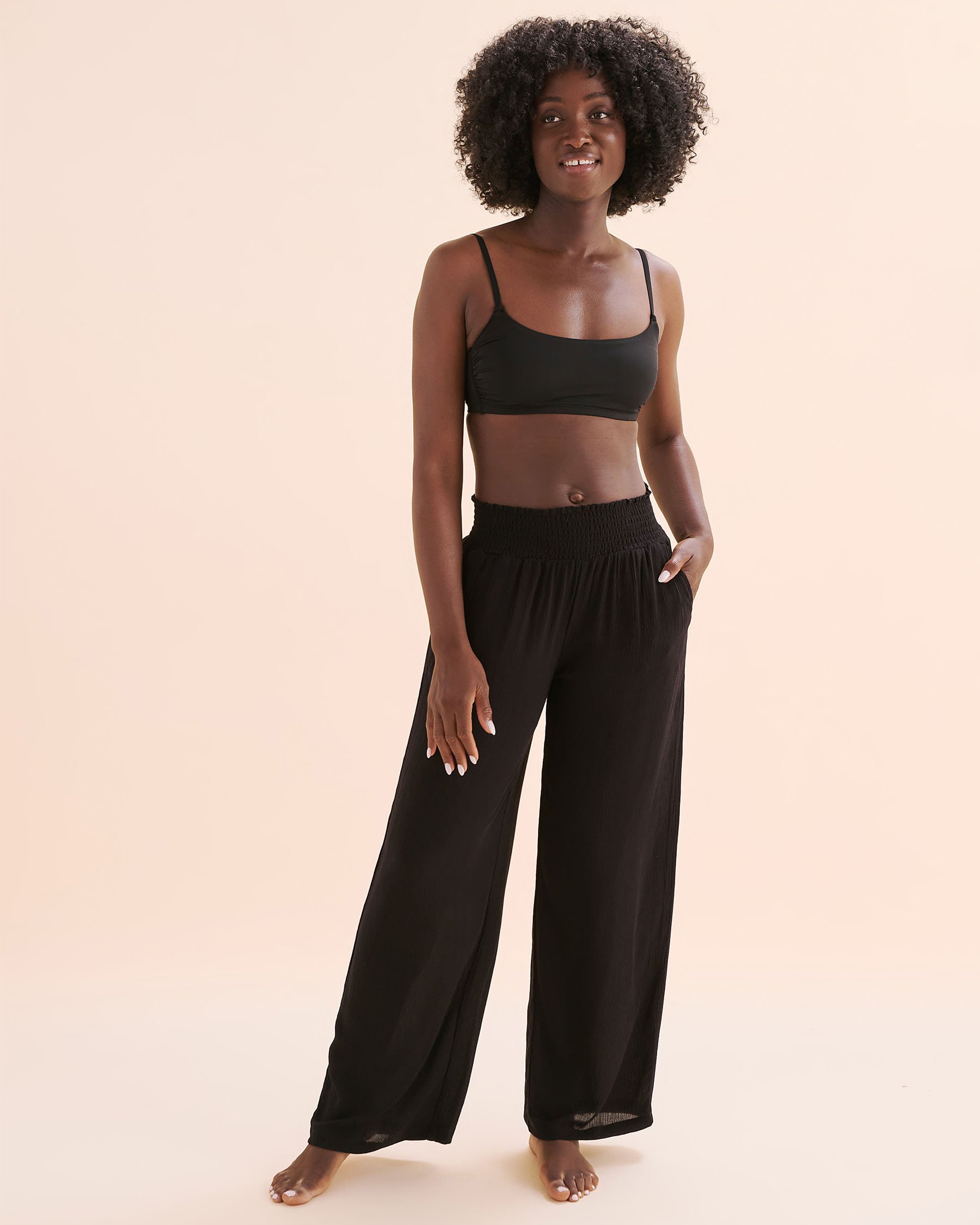 TROPIK Pantalon en gaze Noir 02200101 - View3