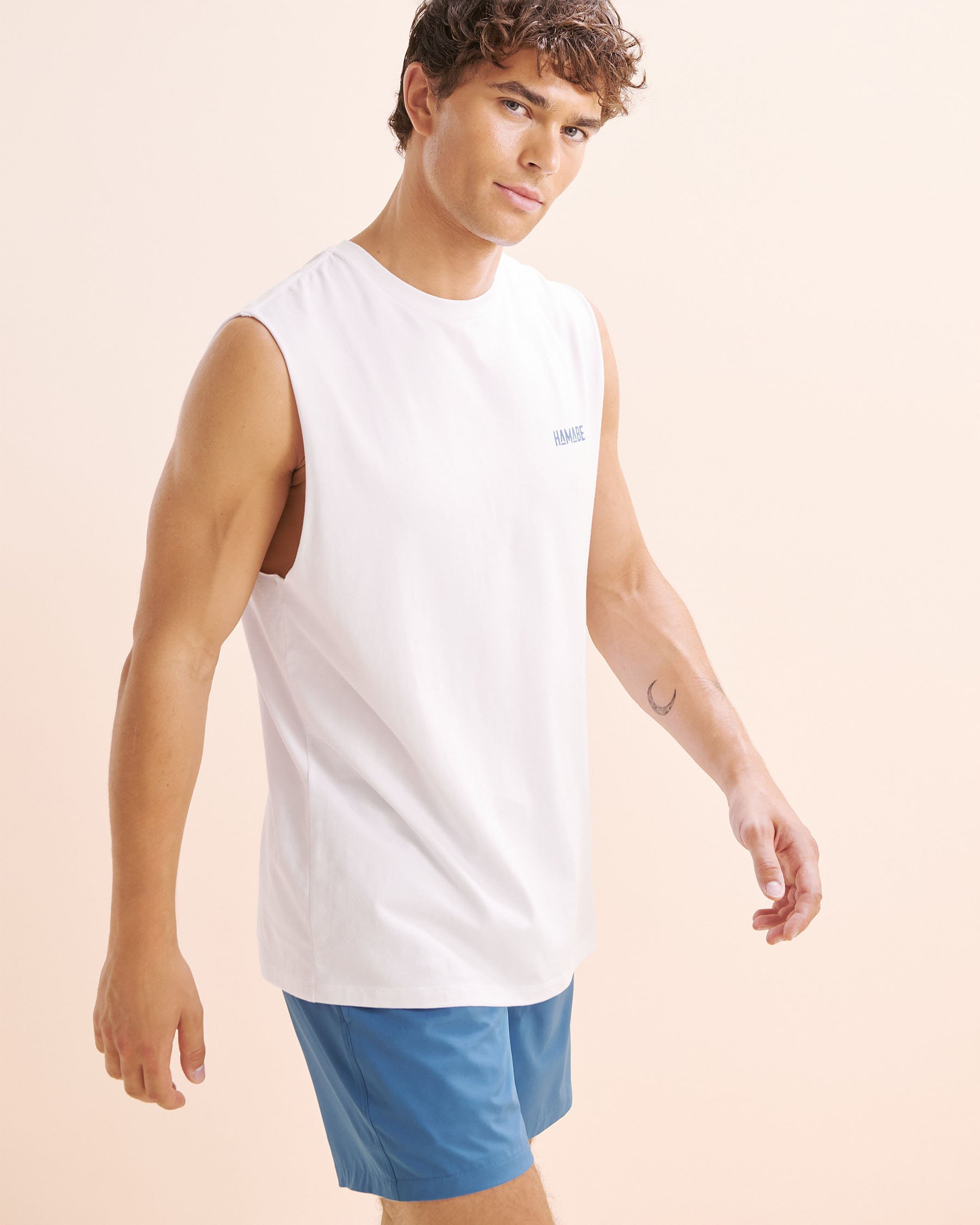 HAMABE Tank Top White 04100039 - View1