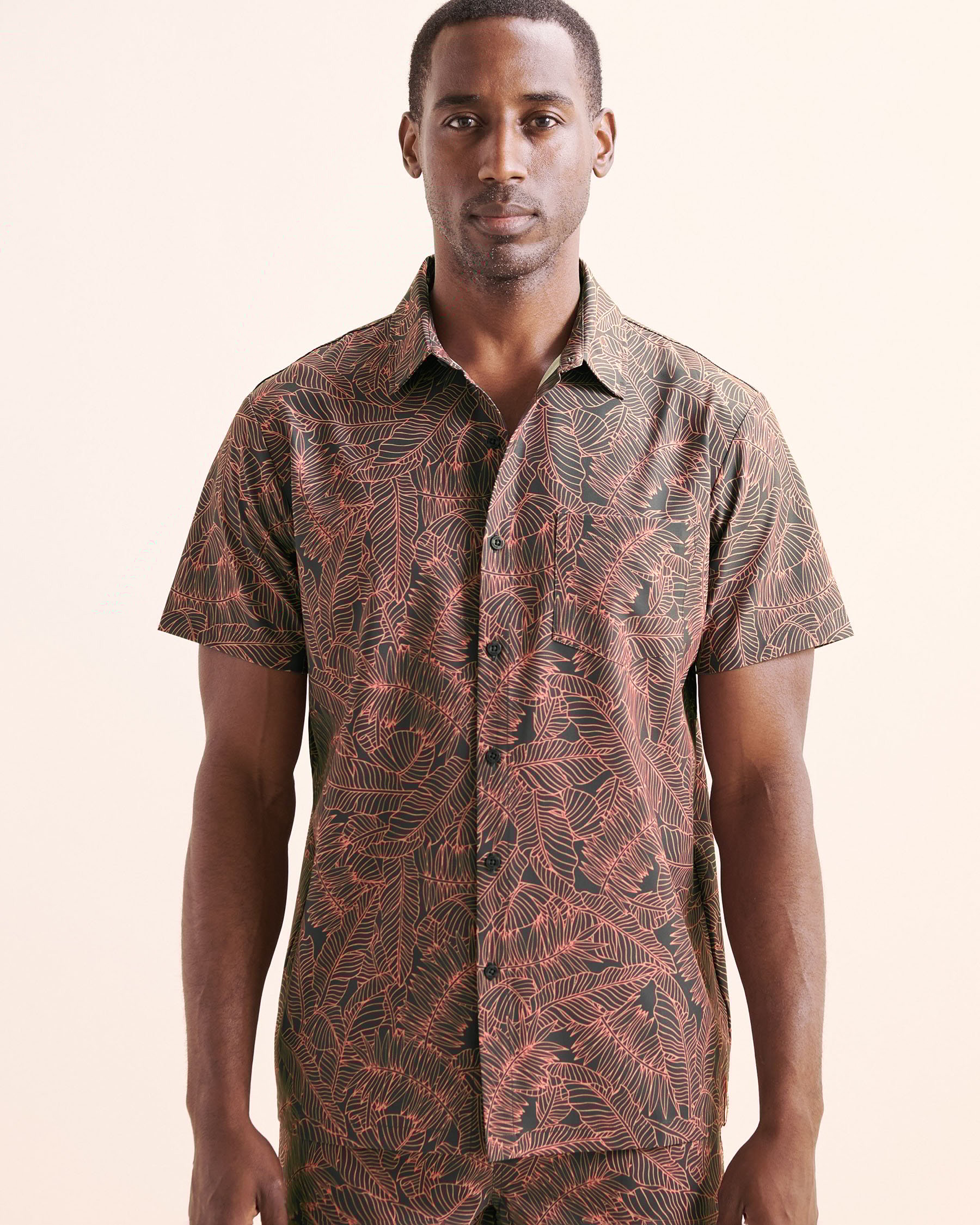 HAMABE Short Sleeve Shirt Grey 04100040 - View4
