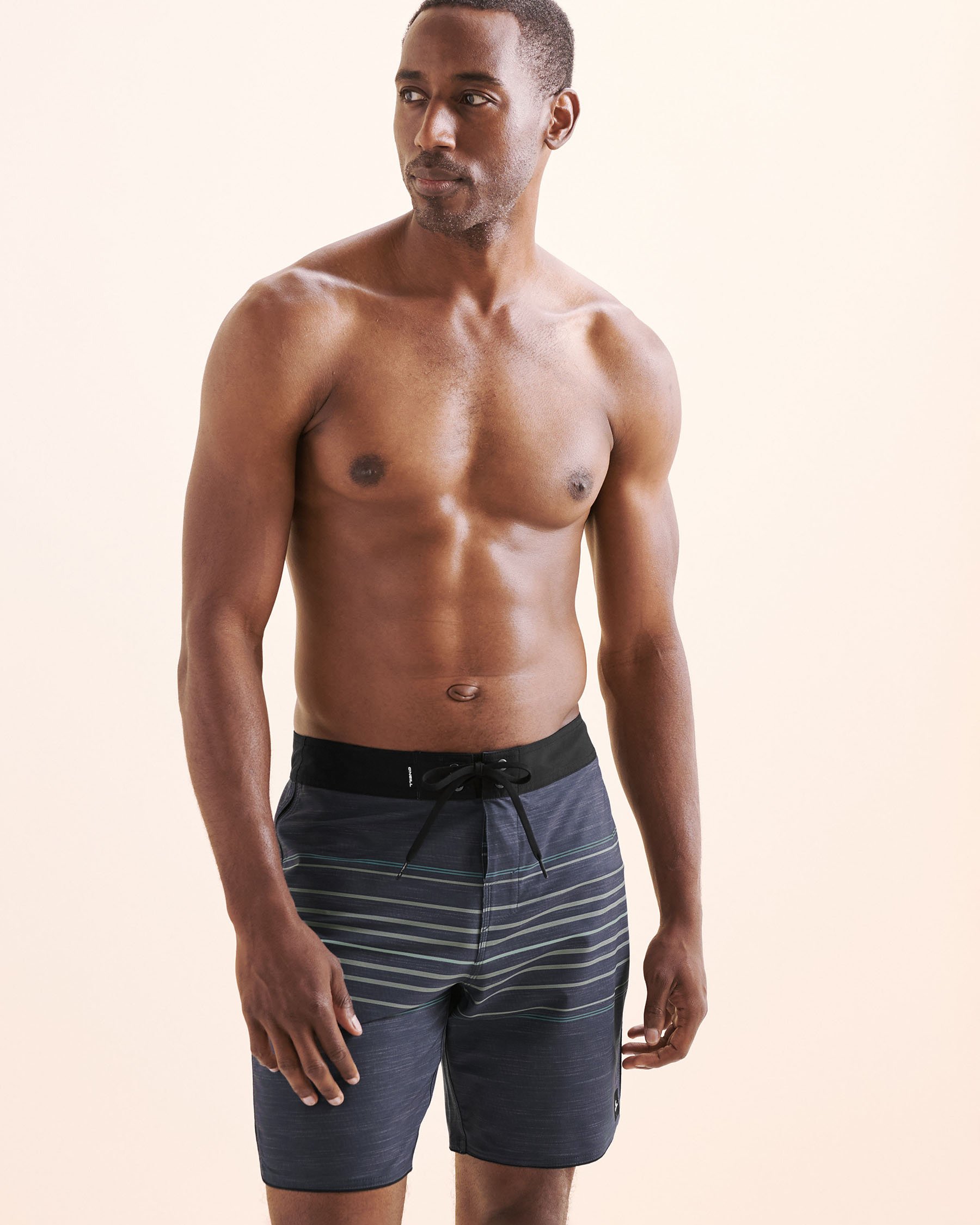 O'NEILL Hyperfreak Heat Stripe Scallop Boardshort Swimsuit Navy Blue SP5106032 - View4