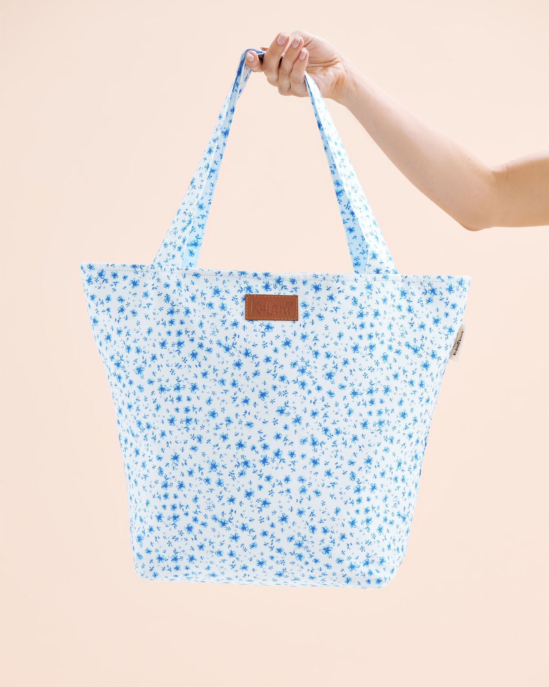 KULANI KINIS Dream Flower Tote Bag Floral Blue TOTE101DRFL - View3