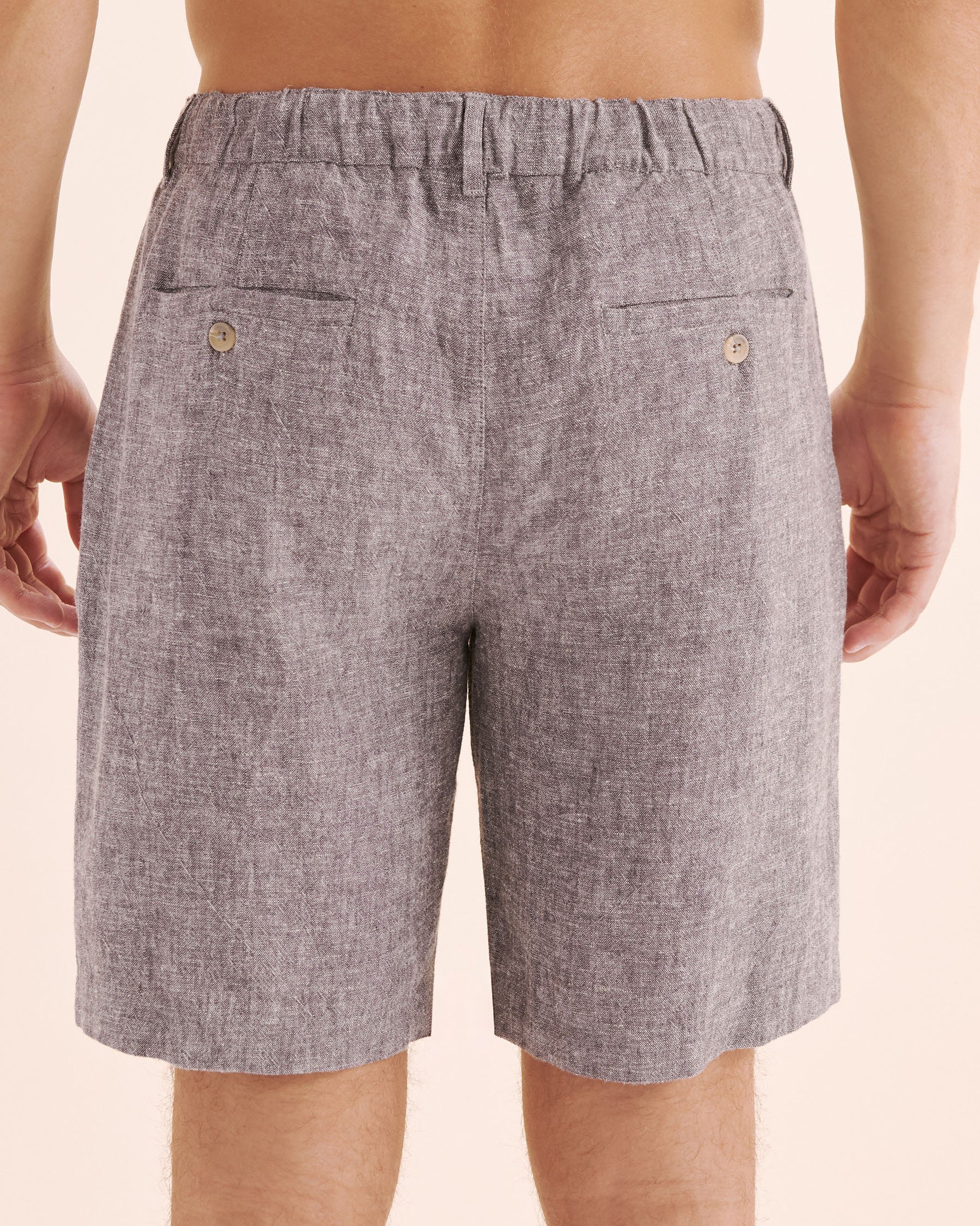 OFF THE BEACH Linen Blend Shorts Grey 04200011 - View2