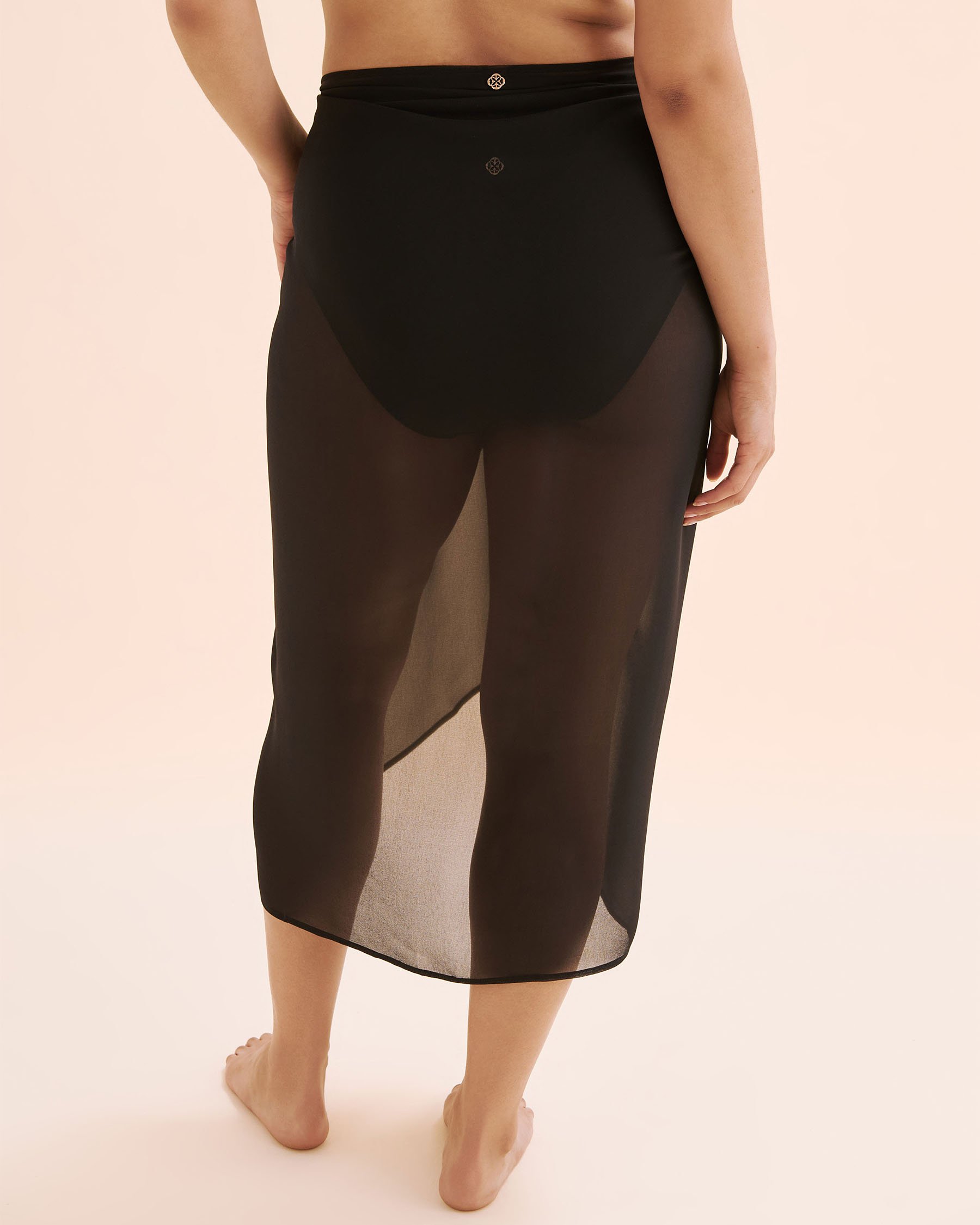 TURQUOISE COUTURE Paréo long en chiffon Noir 02200106 - View2