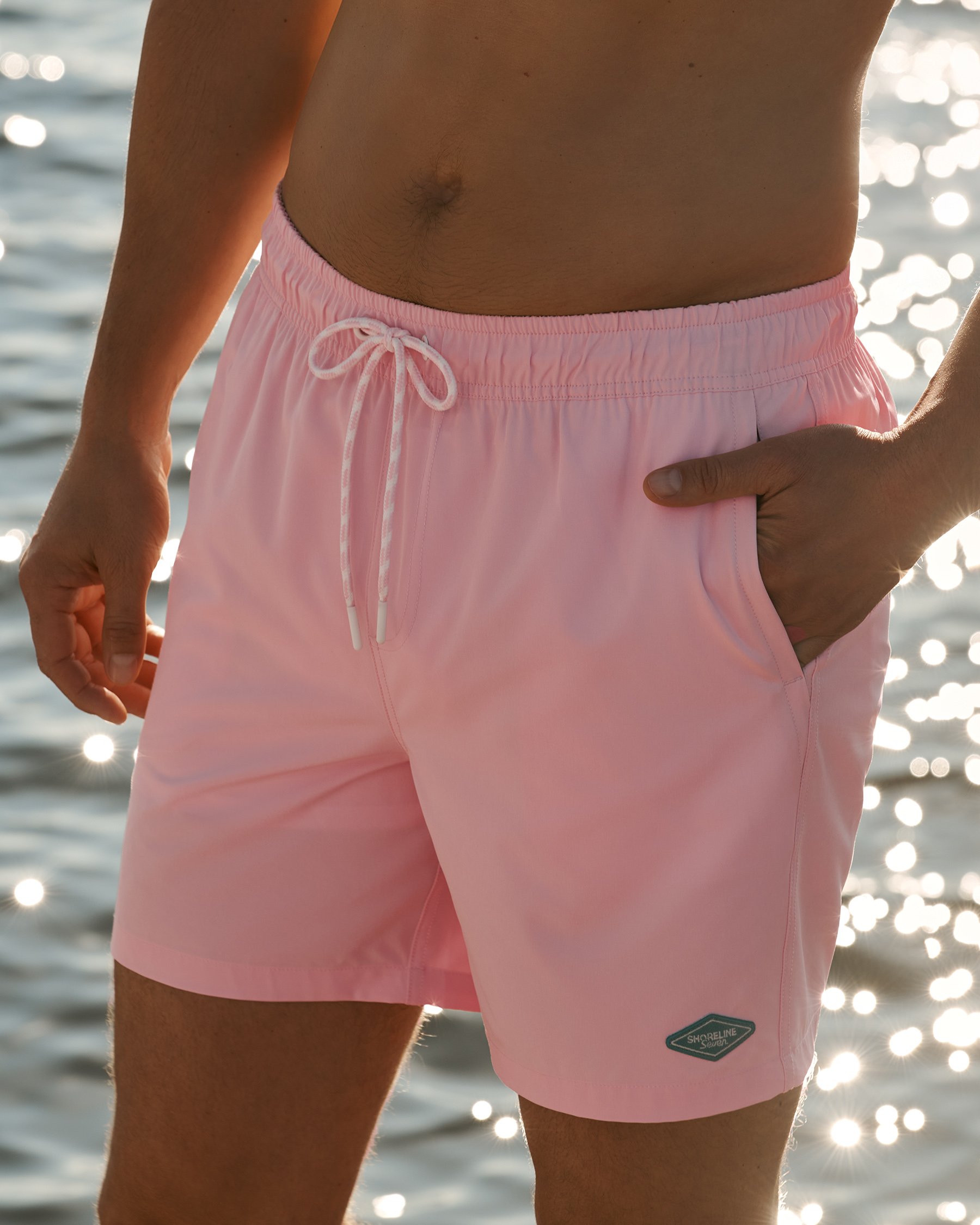 SHORELINE SEVEN Long Liner Volley Swimsuit Orchid Pink 03100058 - View3