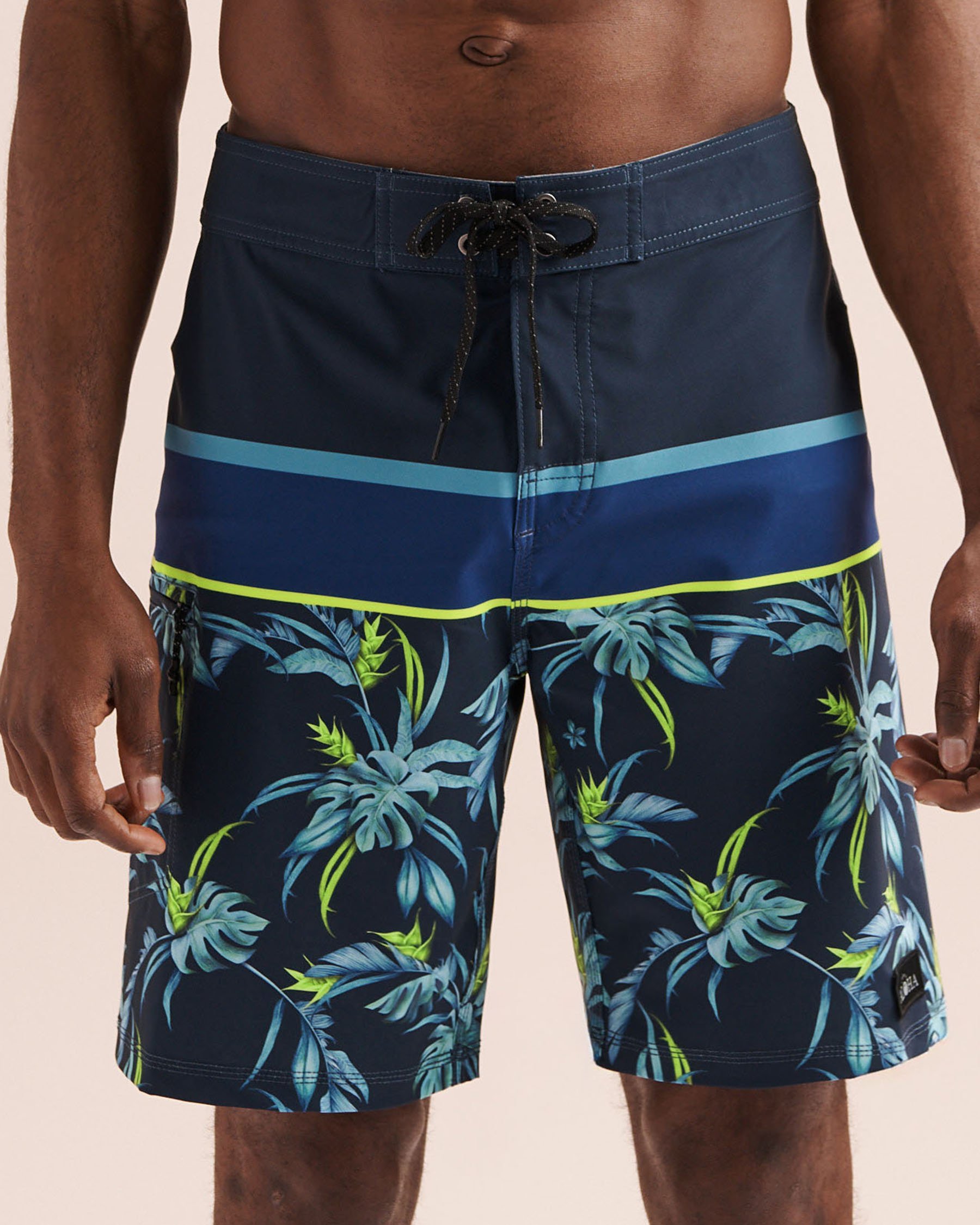 LUCKY ALOHA Silhouette A Boardshort Swimsuit Black CAL-D04-083C - View1