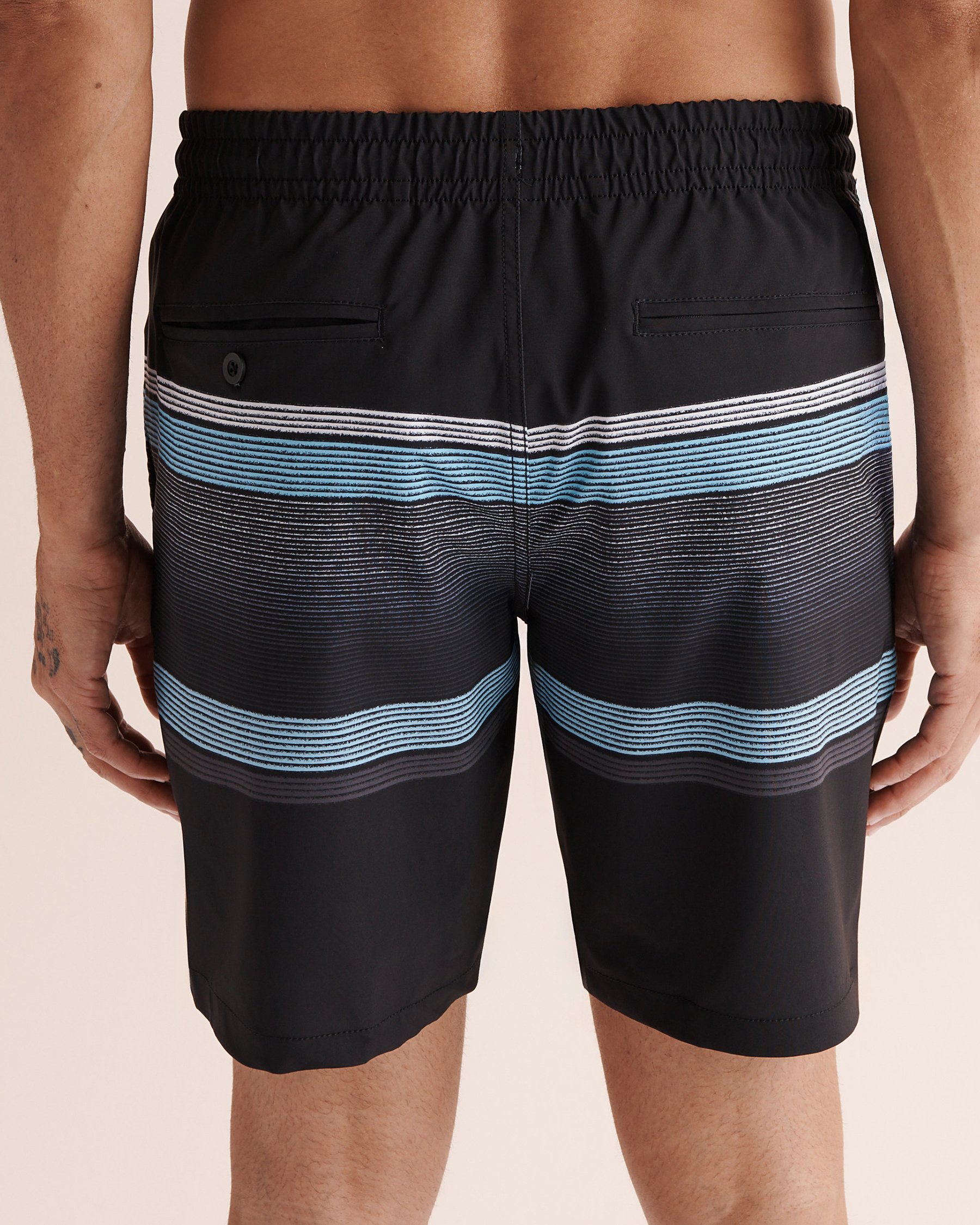 LUCKY ALOHA Maillot volley 18'' avec filet Quest Noir QST1148 - View2