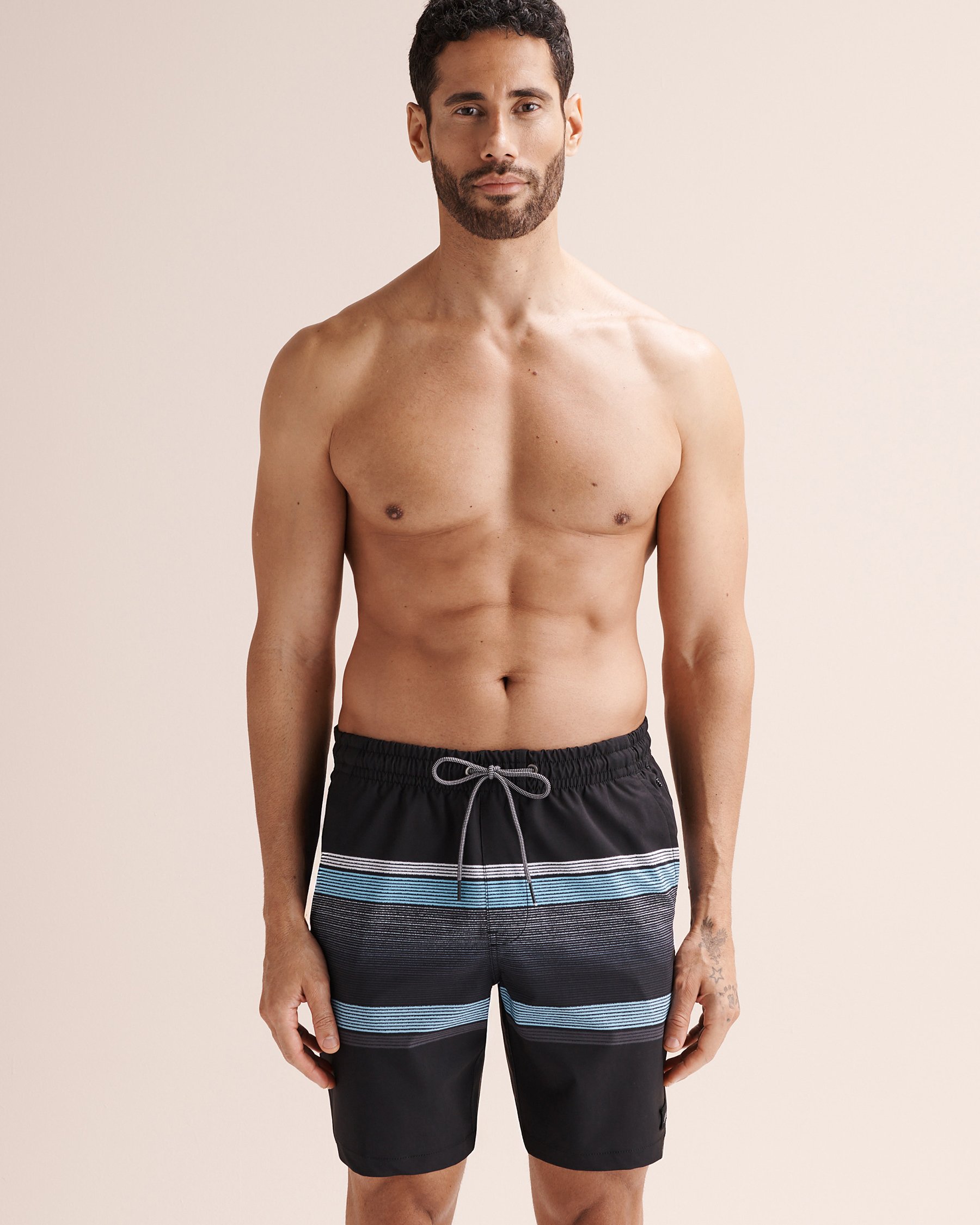 LUCKY ALOHA Quest 18'' Volley Swimsuit With Mesh Black QST1148 - View5