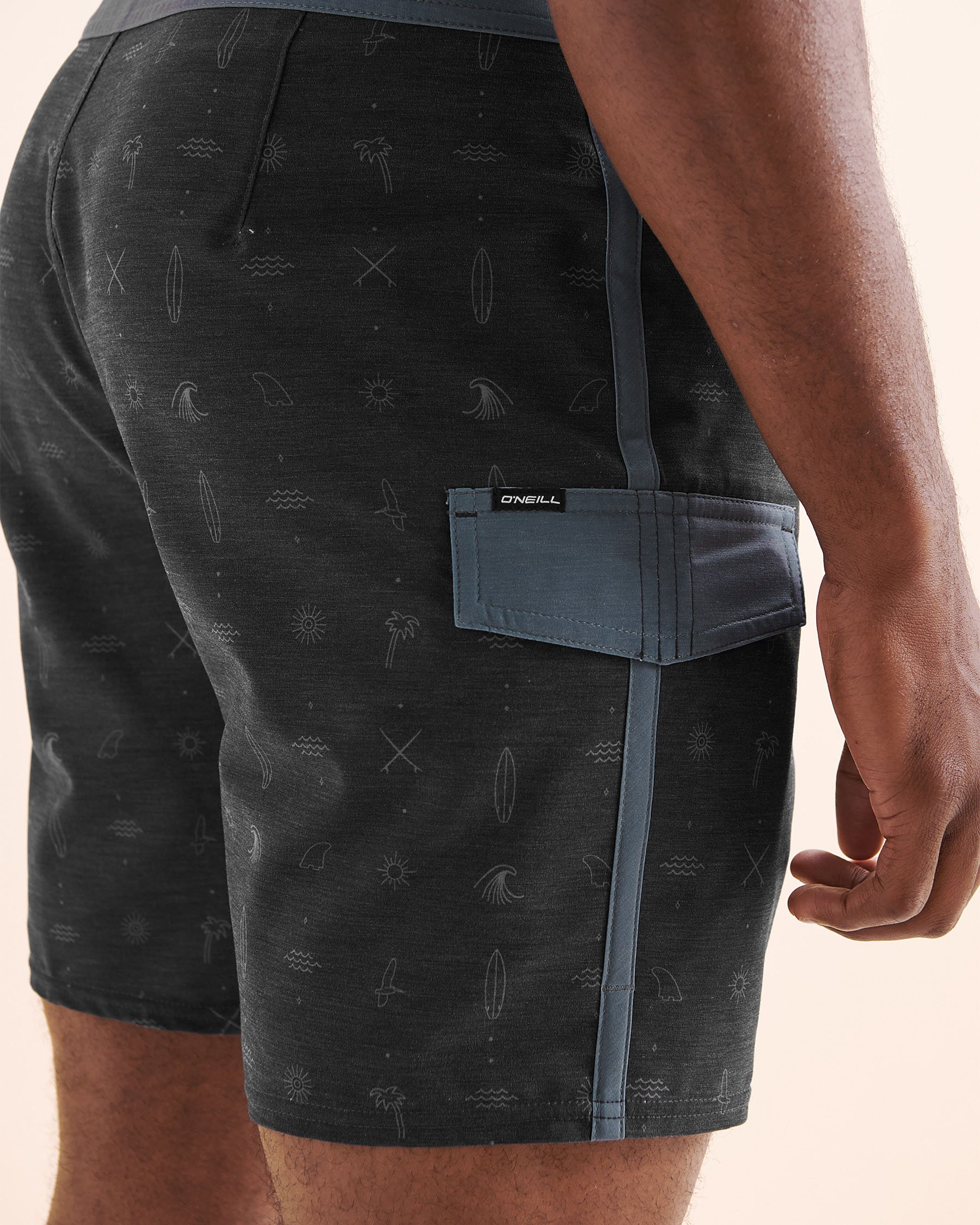 O'NEILL Lineup 17 Boardshort Black and blue SU5106006 O'NEILL Lineup 17 Boardshort Black and blue SU5106006 - View3