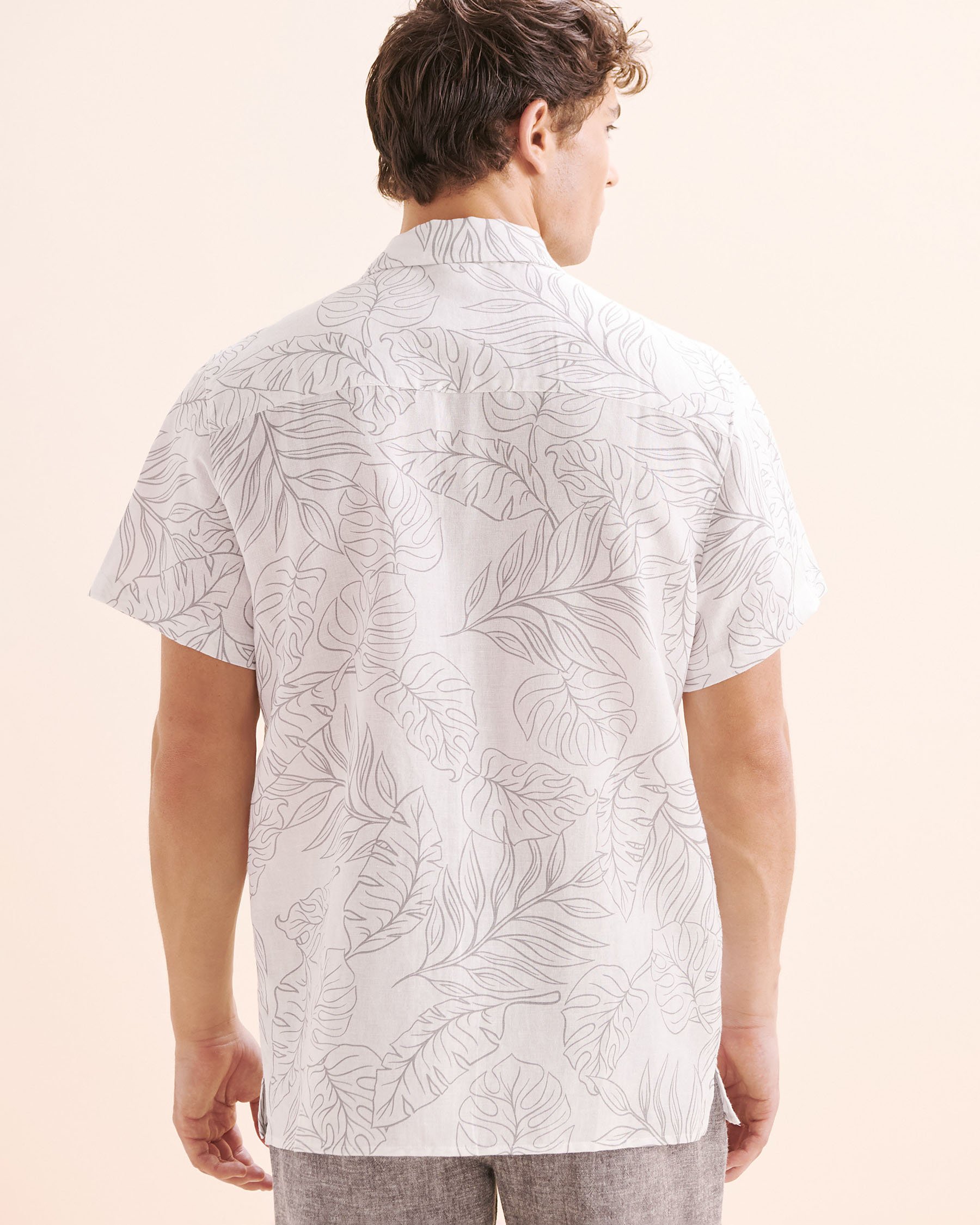 OFF THE BEACH Linen Short Sleeves Shirt White 04100042 - View2