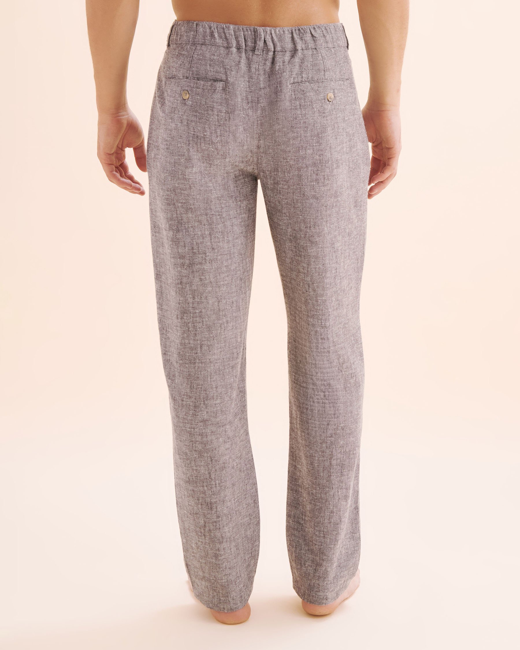OFF THE BEACH Pantalon en mélange de lin Gris 04200009 - View2
