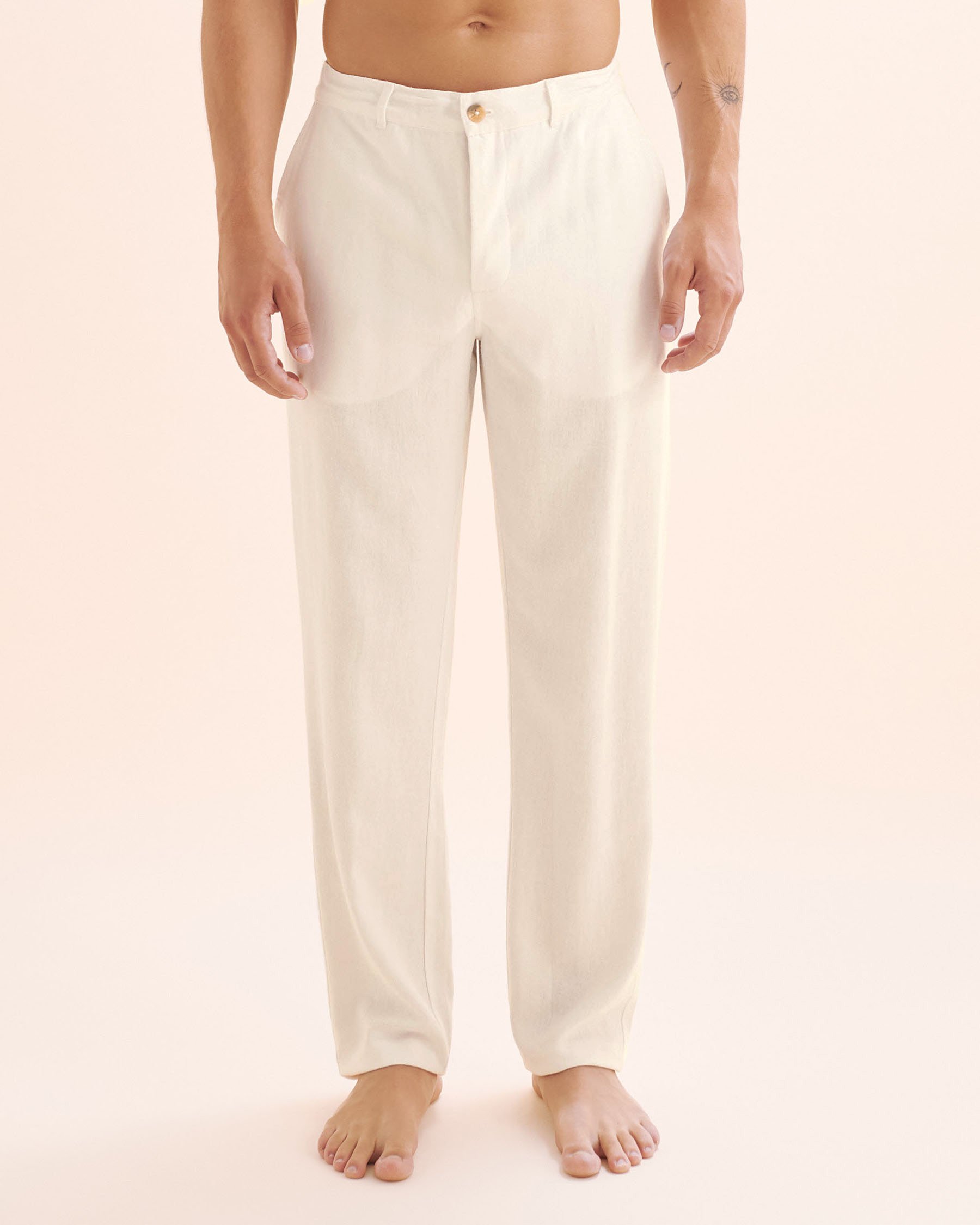 OFF THE BEACH Pantalon en mélange de lin Blanc 04200010 - Voir1