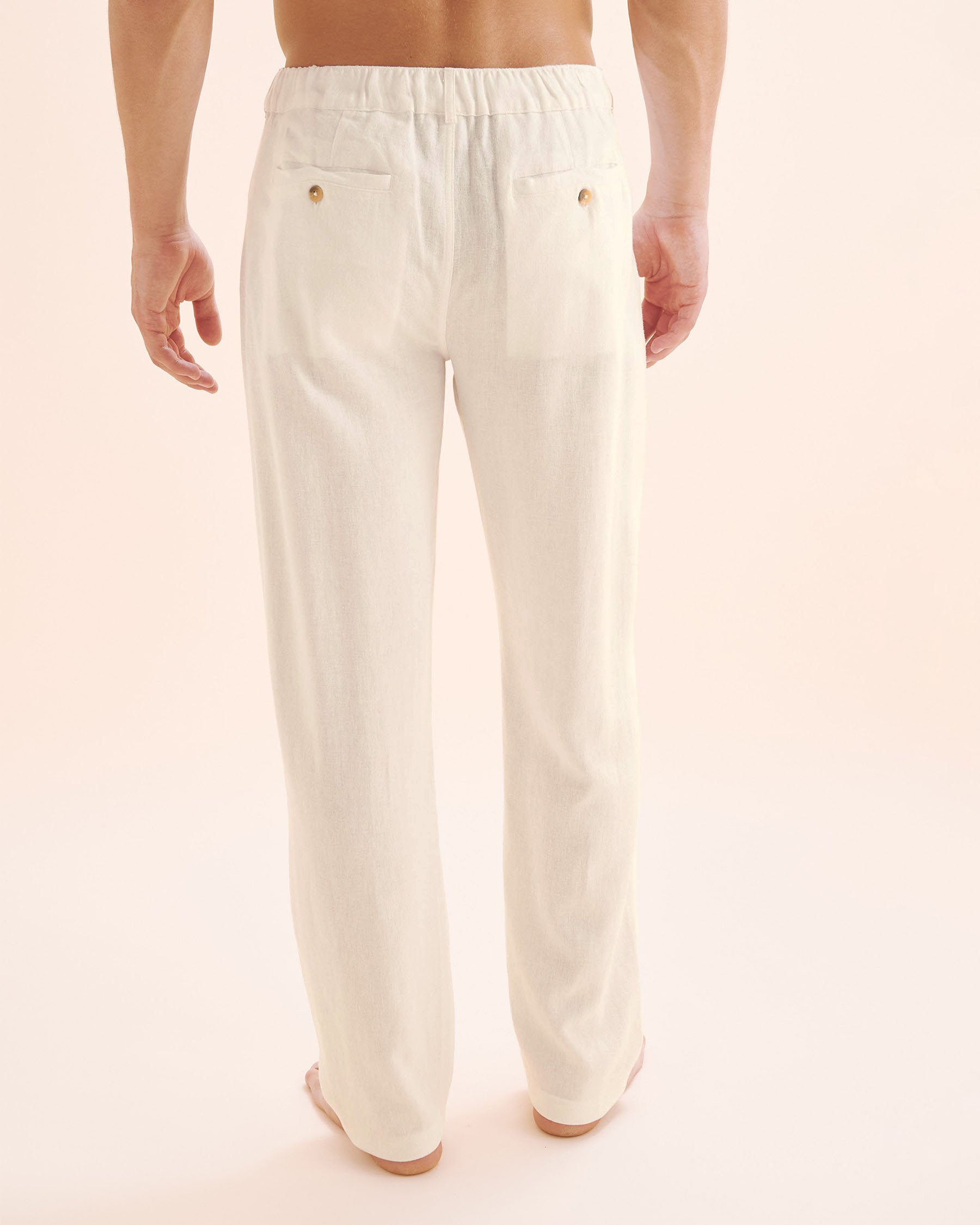 OFF THE BEACH Pantalon en mélange de lin Blanc 04200010 - Voir2