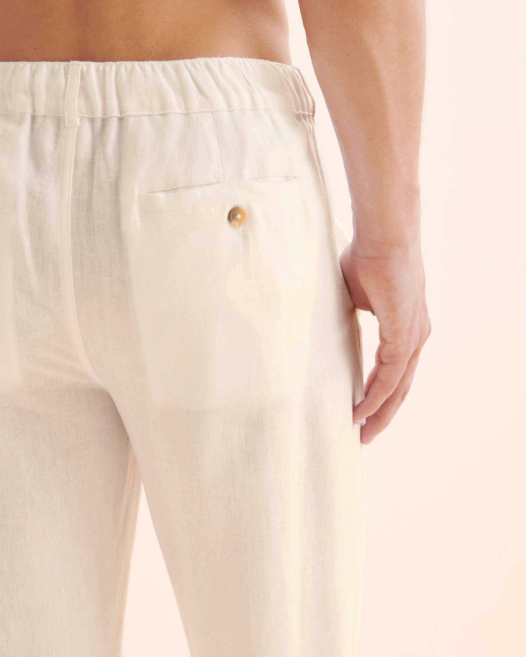 OFF THE BEACH Pantalon en mélange de lin Blanc 04200010 - Voir3