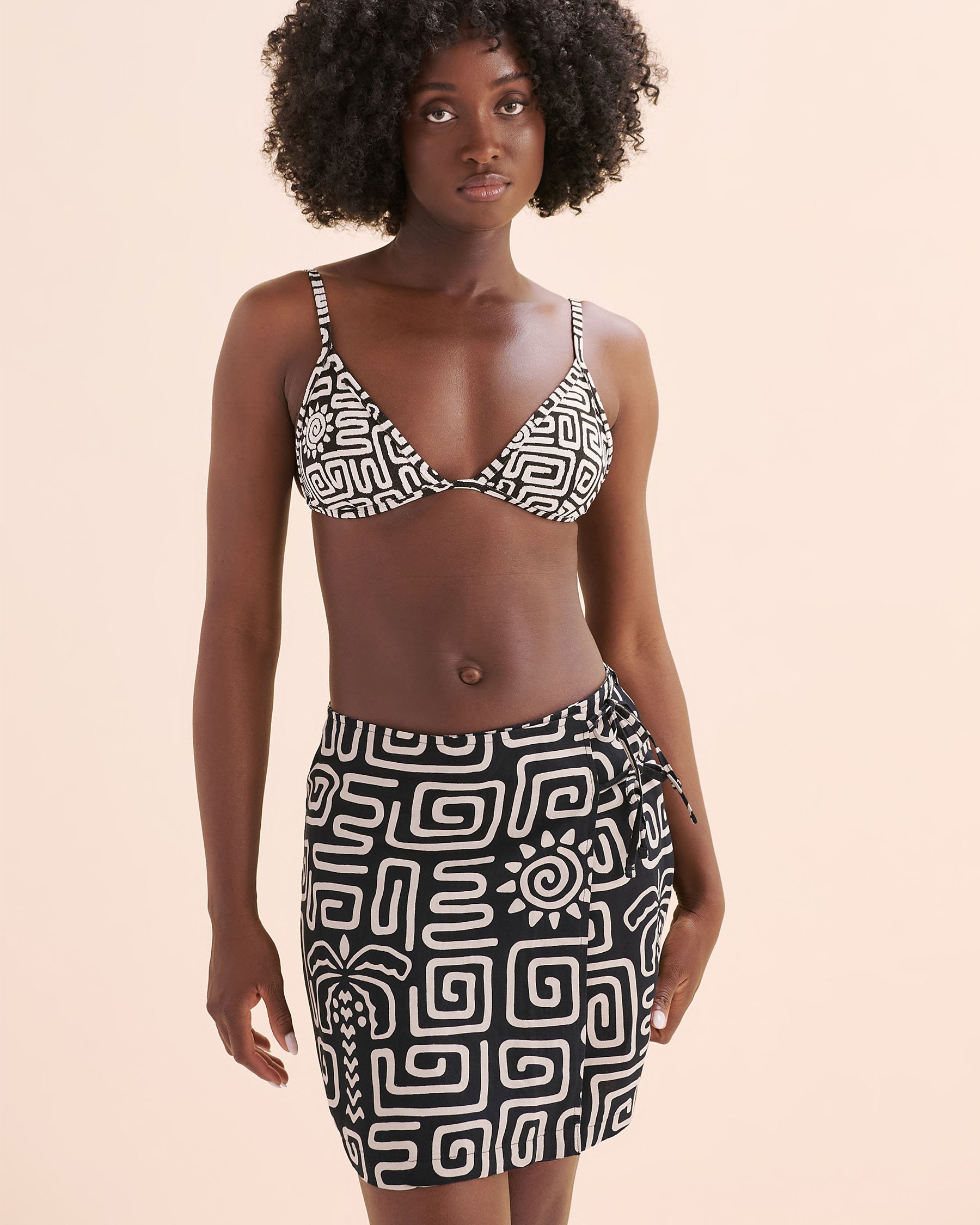 RIP CURL Jupe portefeuille Luau Sunset Noir et beige 02MWSK RIP CURL Jupe portefeuille Luau Sunset Noir et beige 02MWSK - Voir3