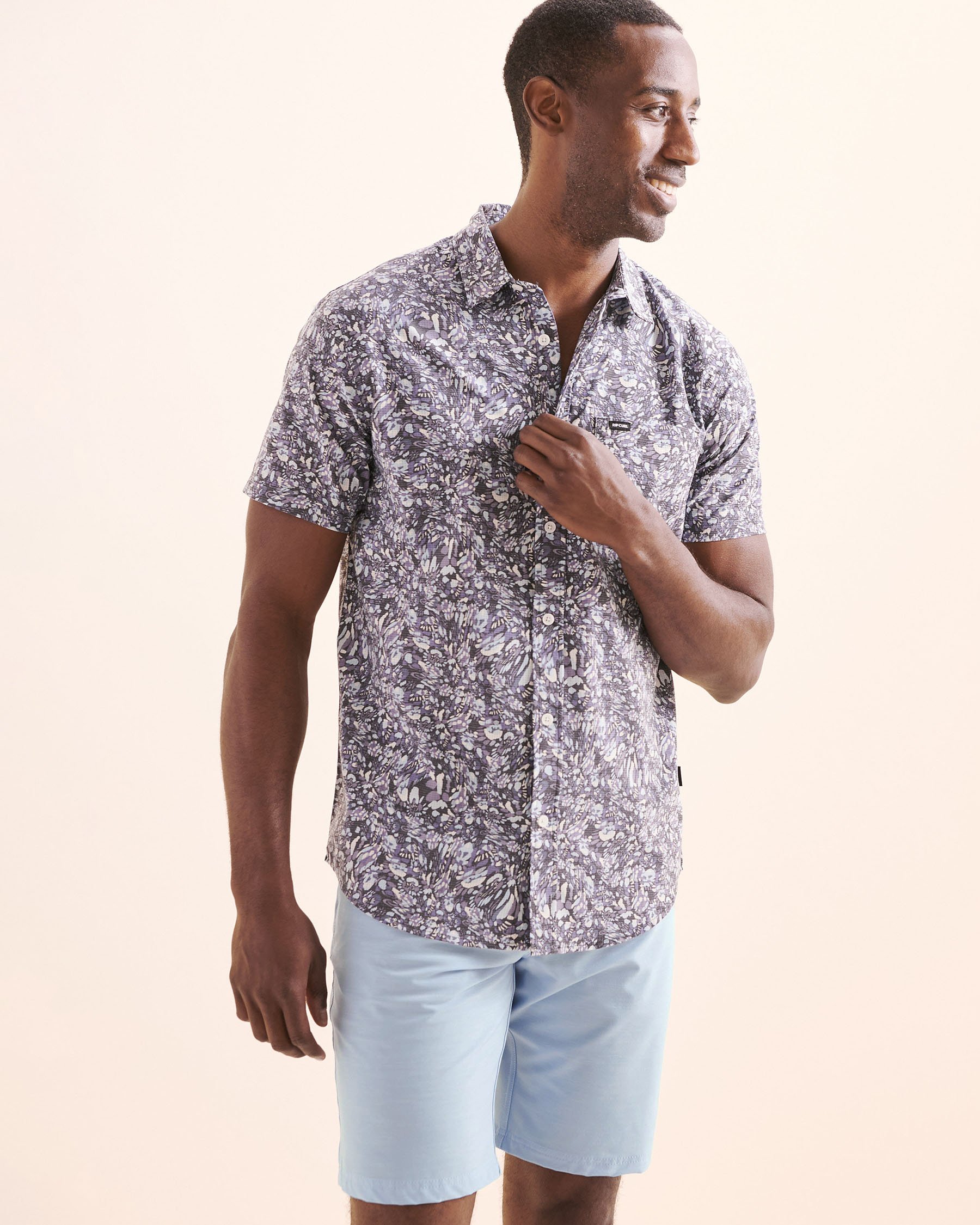 RIP CURL Chemise à manches courtes Aerotech Fun Times Bleu et blanc 05GMSH RIP CURL Chemise à manches courtes Aerotech Fun Times Bleu et blanc 05GMSH - View1