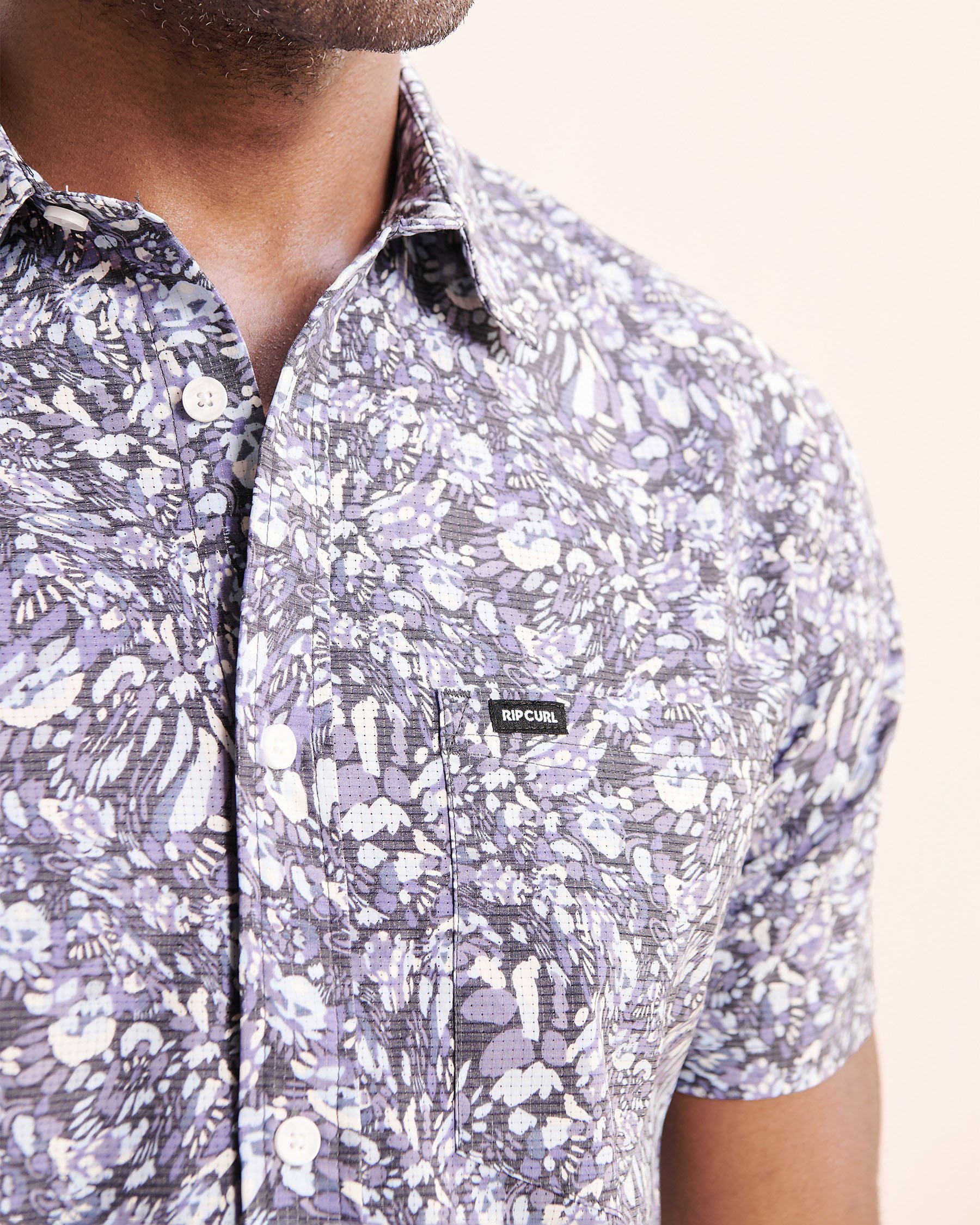 RIP CURL Chemise à manches courtes Aerotech Fun Times Bleu et blanc 05GMSH RIP CURL Chemise à manches courtes Aerotech Fun Times Bleu et blanc 05GMSH - Voir3