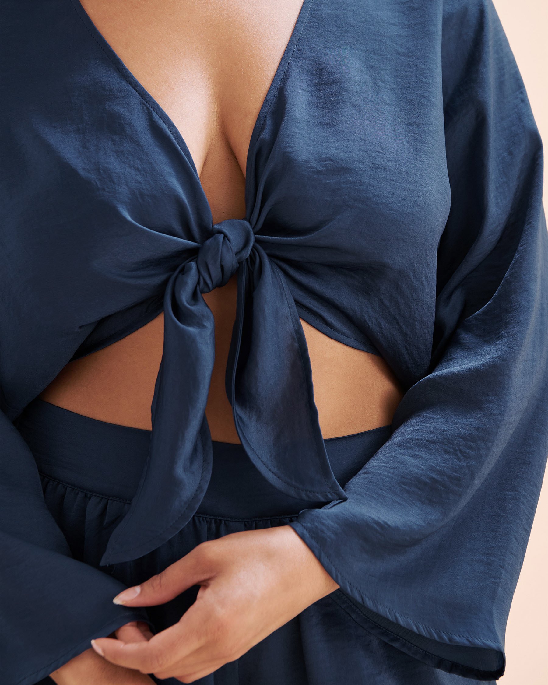 SANTEMARE Haut en satin Bleu marine 02100040 SANTEMARE Haut en satin Bleu marine 02100040 - View3