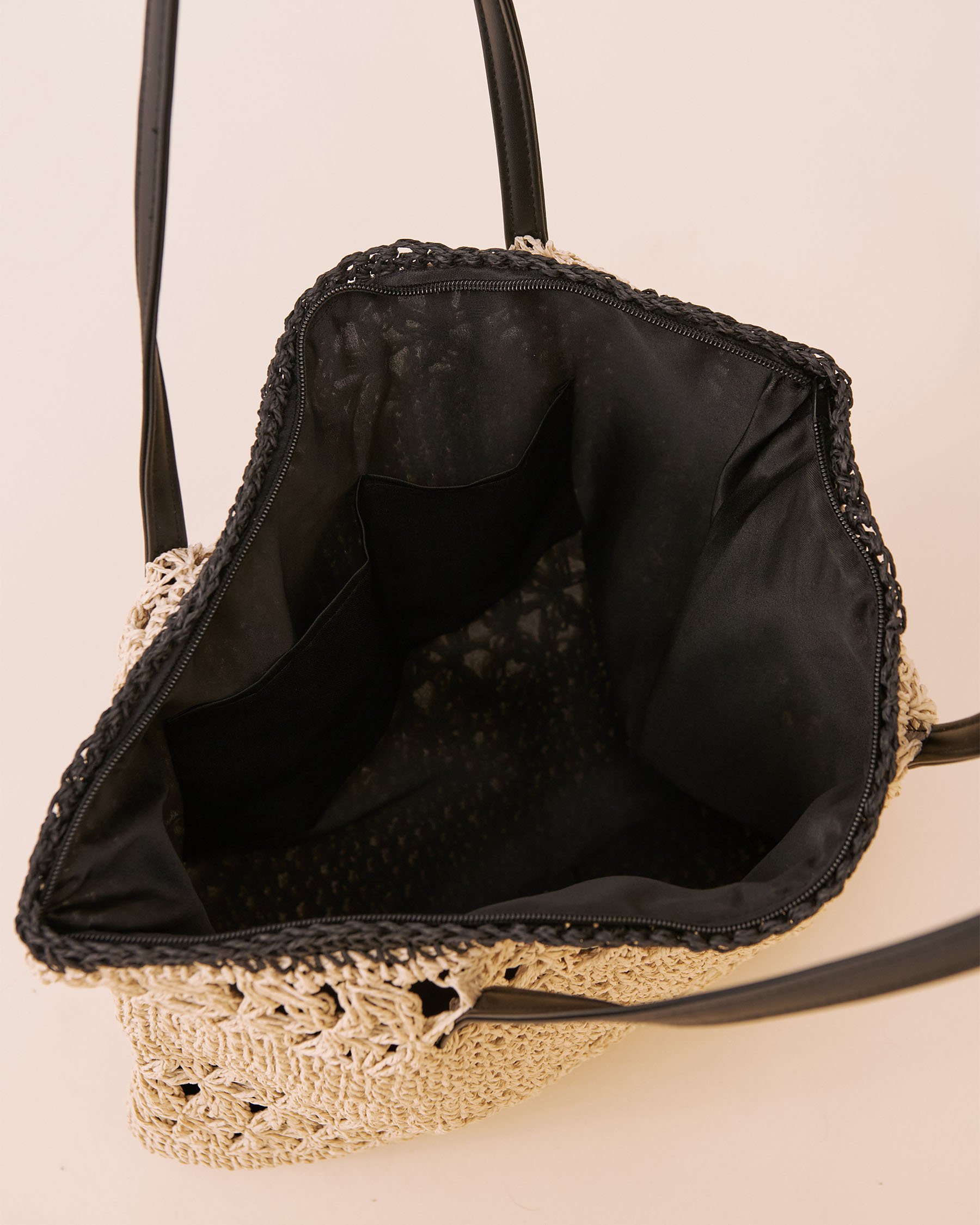 SARAJANE Crochet Beach Bag Beige 25SJ3636 - View3