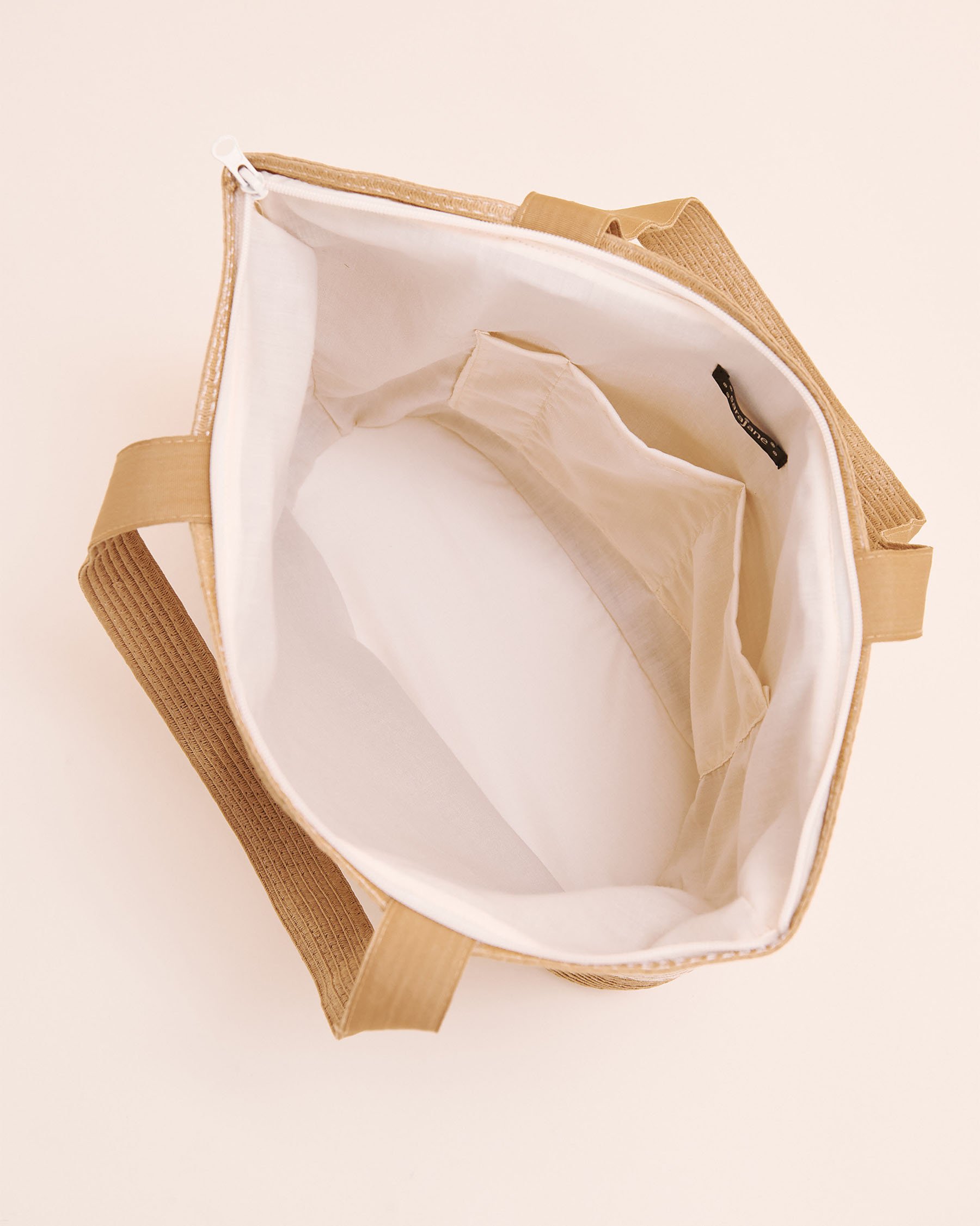 SARAJANE Stripe Beach Bag Beige 25SJ3639 - View2