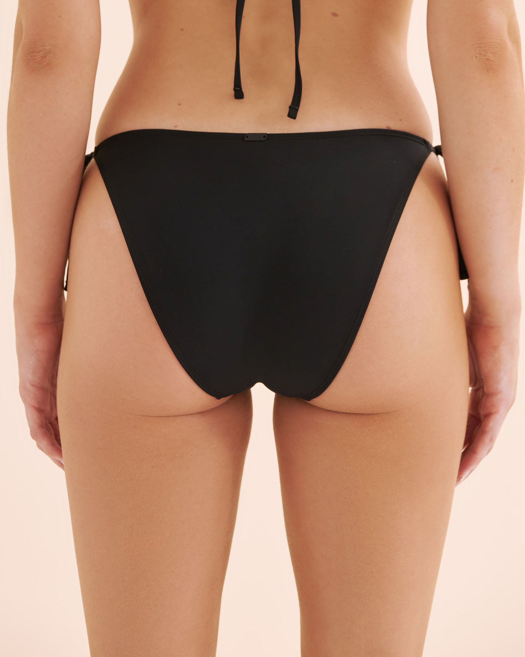TROPIK Side Tie Brazilian Bikini Bottom Black 01300473 - View2