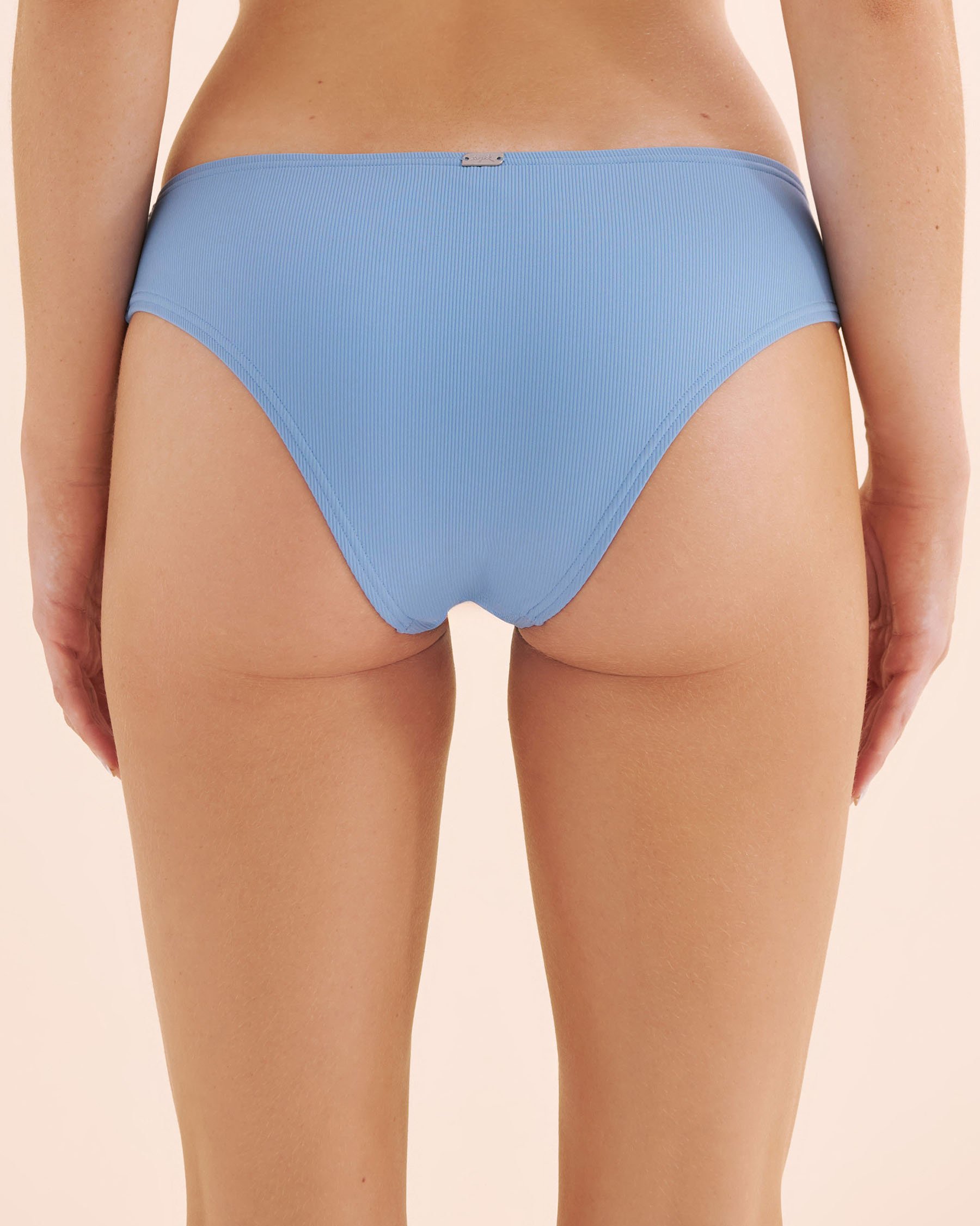 TROPIK Ribbed Low-Rise Cheeky Bikini Bottom Blue 01300489 TROPIK Ribbed Low-Rise Cheeky Bikini Bottom Blue 01300489 - View6