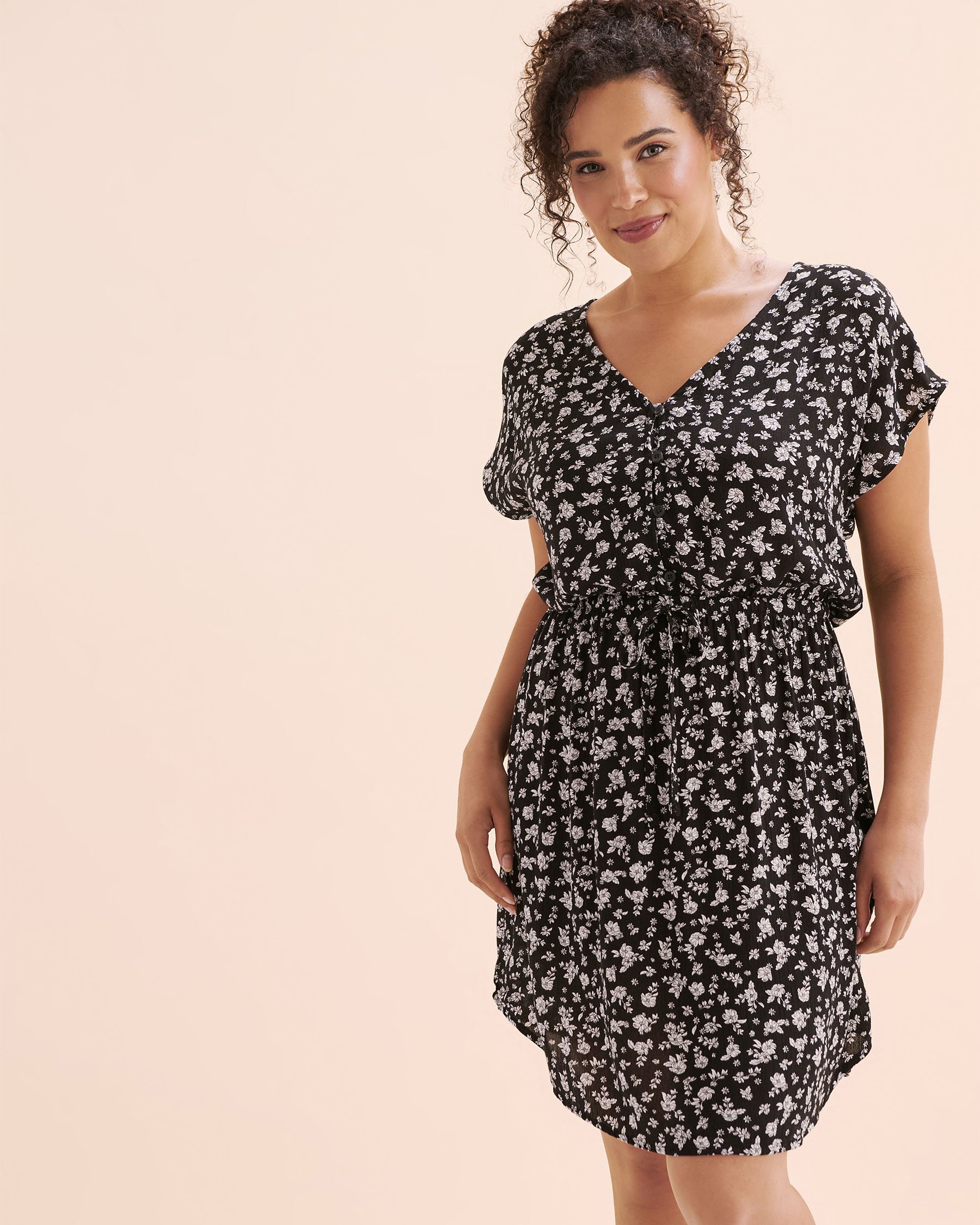 TROPIK Gauze Short Dress Black and white 02300171 TROPIK Gauze Short Dress Black and white 02300171 - View5