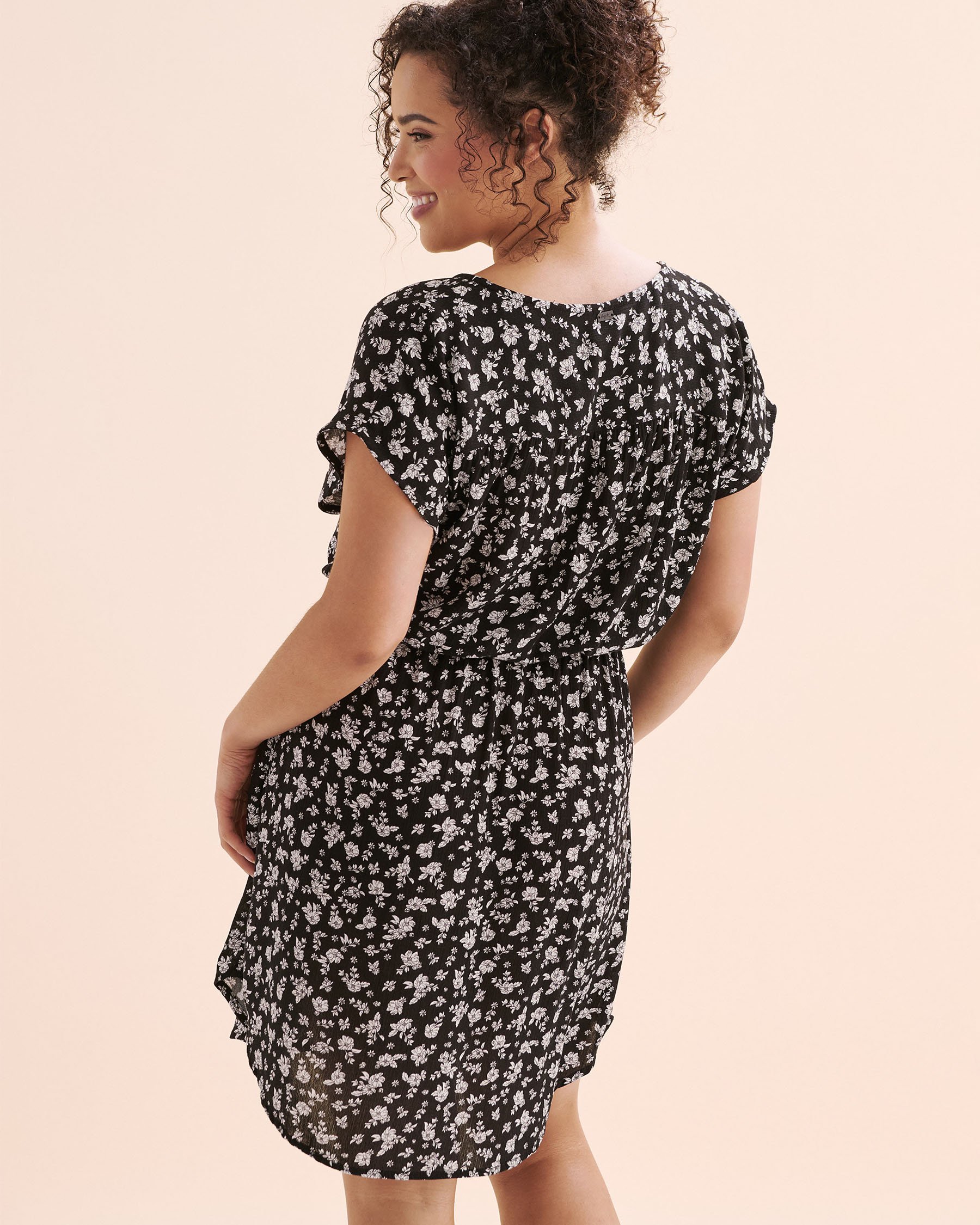 TROPIK Gauze Short Dress Black and white 02300171 TROPIK Gauze Short Dress Black and white 02300171 - View6